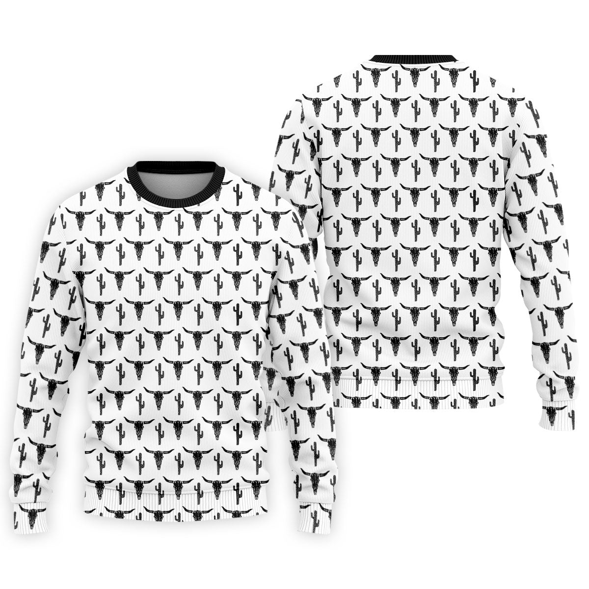 Longhorn Cow Skull Western Theme White Golf Tops For Men, Polo Shirts For Men, Golf Shirts For Men