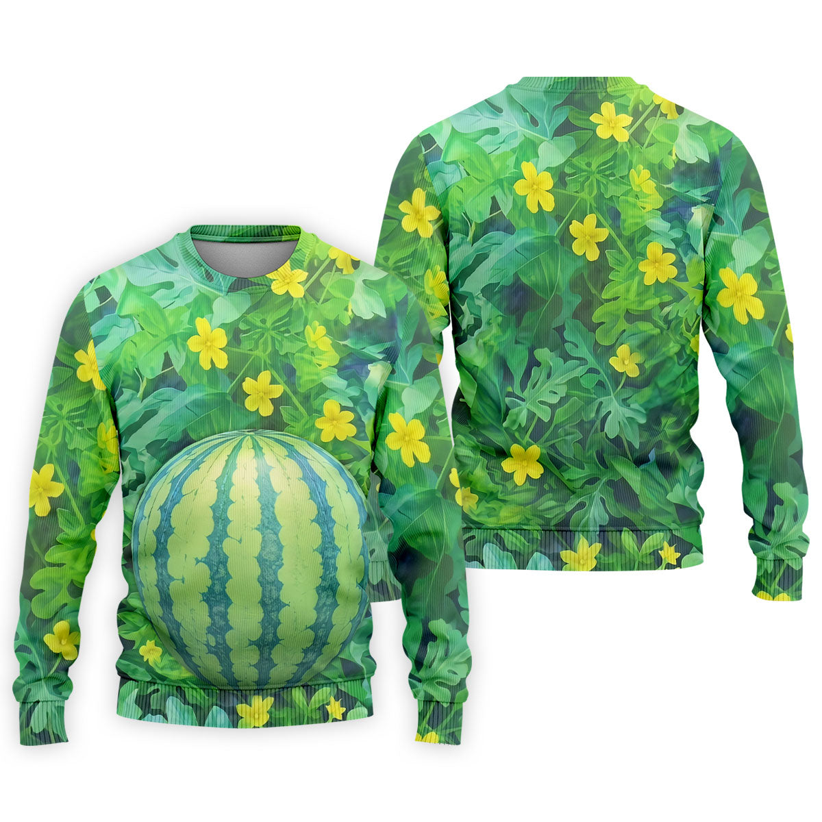 Funny Watermelon Belly Illusion Golf Polo Shirt, Mens Golf Polo, Hawaiian Golf Shirt