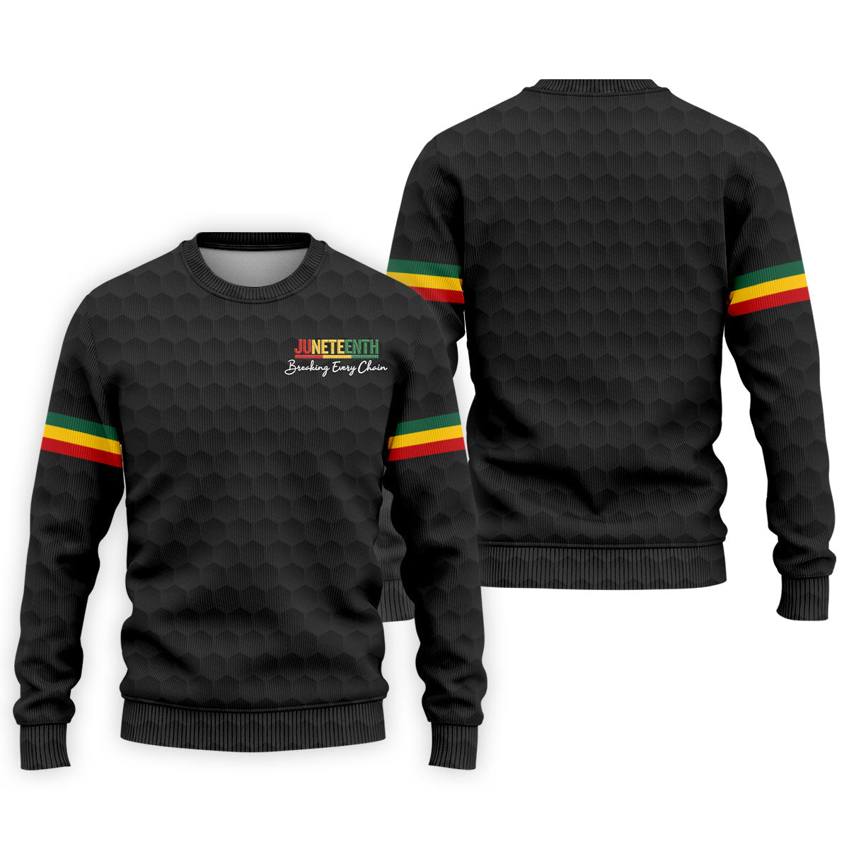 Juneteenth Breaking Every Chain Golf Ball Pattern Golf Tops For Men, Black Heritage Day Golf Shirts For Men