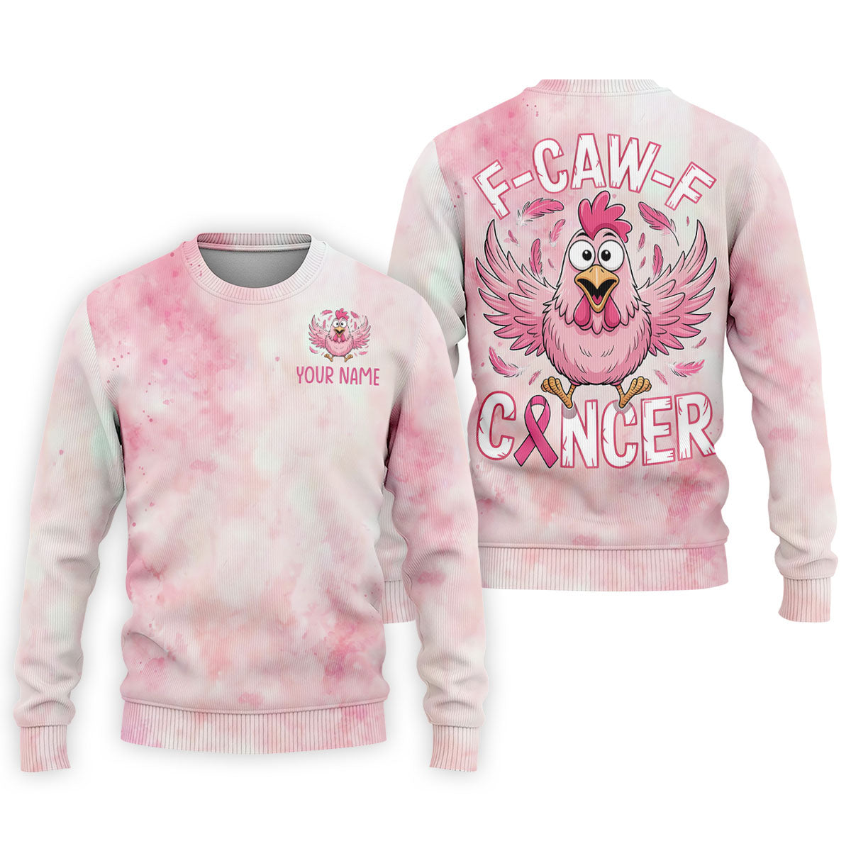 Custom F Caw F Breast Cancer Polo Shirt, Mens Golf Polo, Golf Apparel For Men