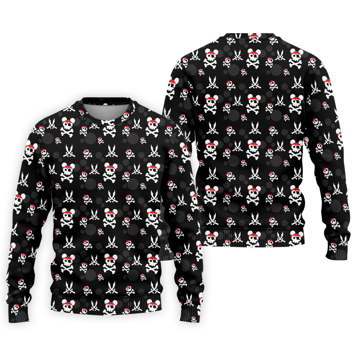 Pirate Skull Mouse Halloween Golf Polo Shirt, Horror Character Shirt, Mens Golf Polo