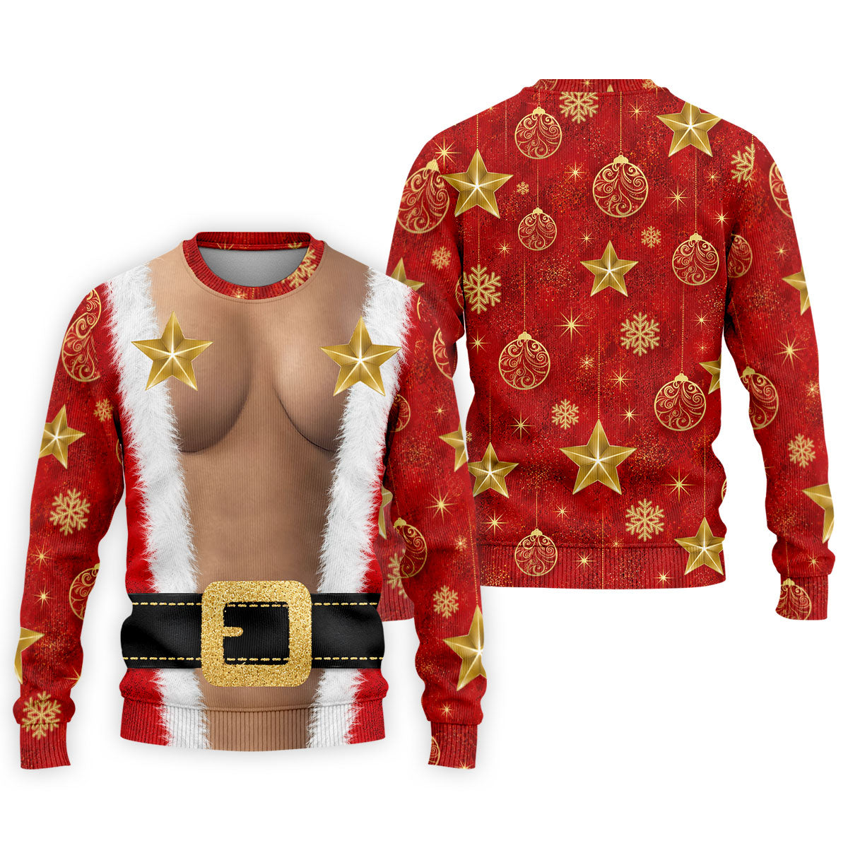 Christmas Santa Suit Gold Star Polo Shirt, Mens Golf Polo, Golf Shirts For Men
