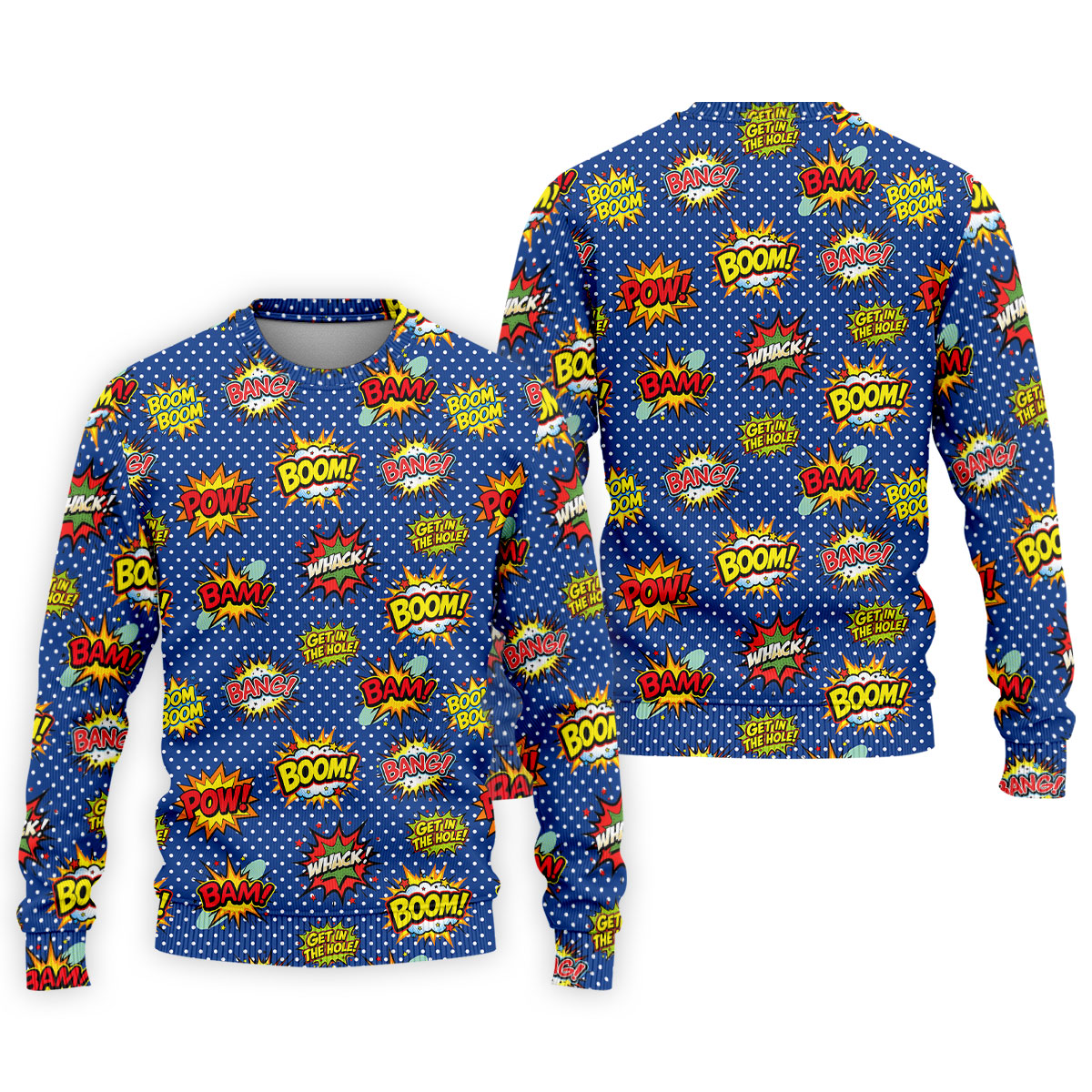Funny Comic Pop Art Golf Shirt, Mens Golf Shirts, Golf Apparel For Men