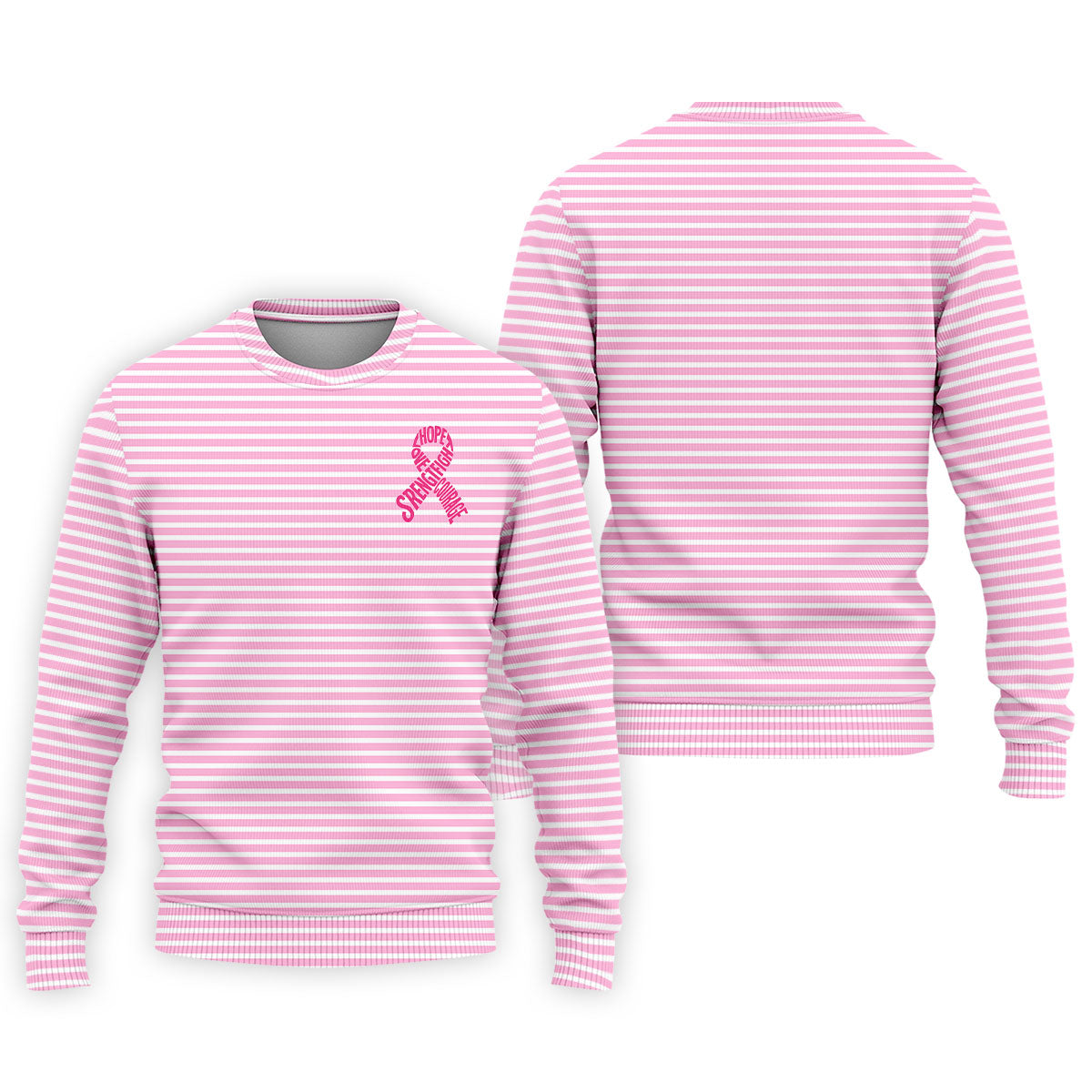 Hope Love Strength Courage Breast Cancer Polo Shirt, Mens Golf Polo, Golf Apparel For Men