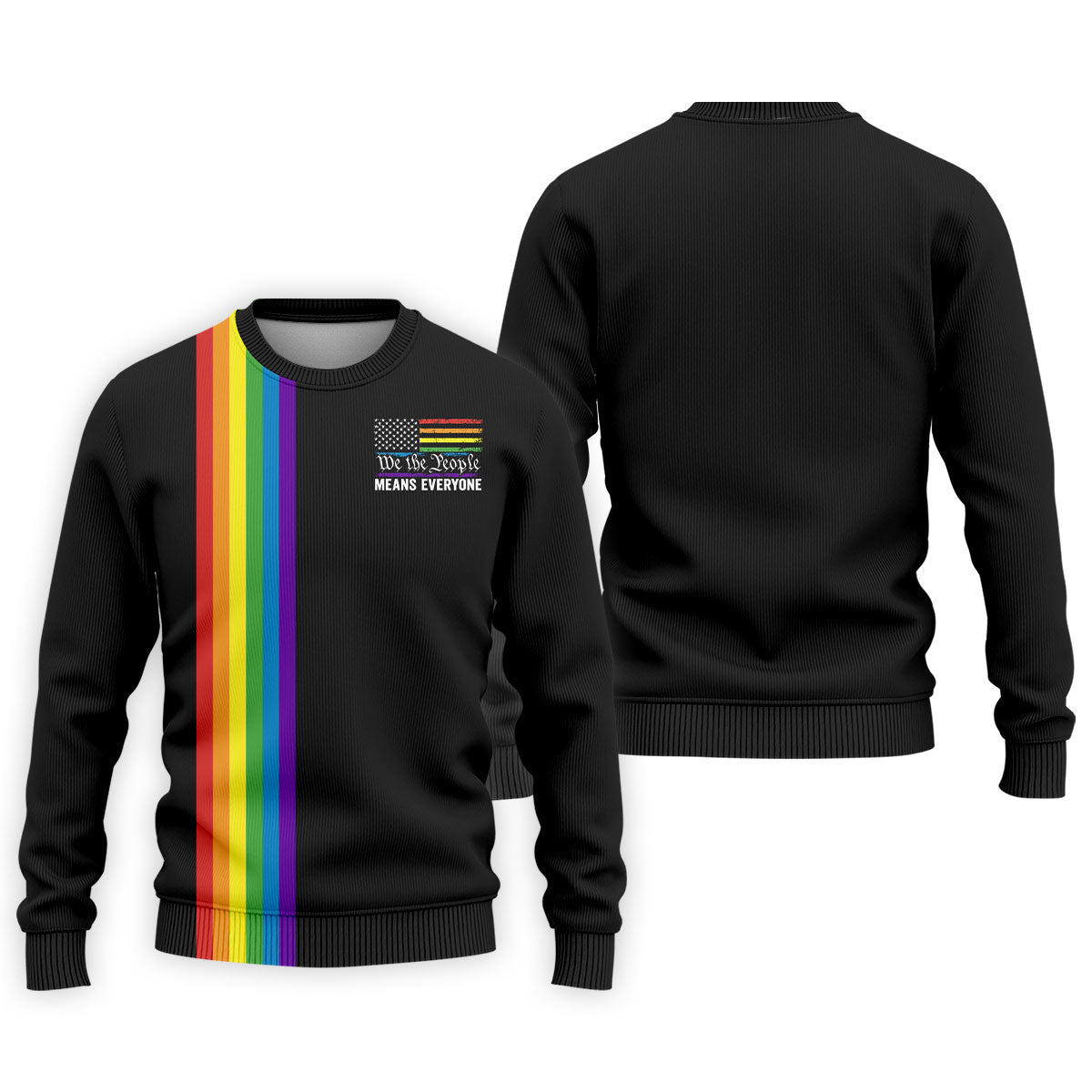 We The People Means Everyone American Pride LGBT Support Golf Tops For Men, Golf Shirts For Men