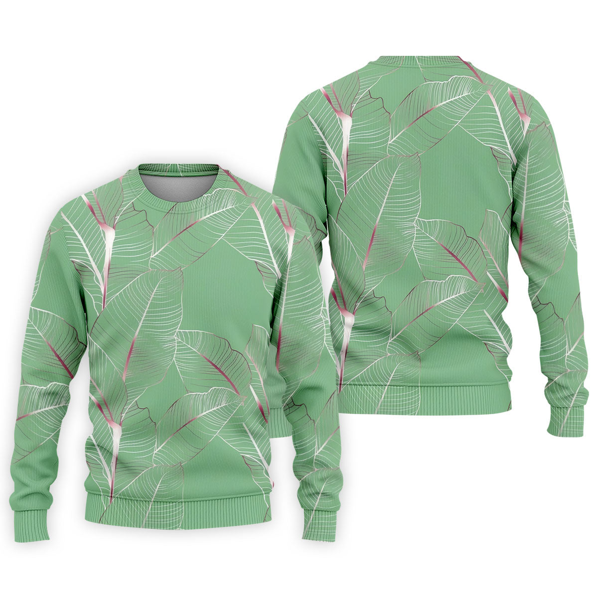 Tropical Leaves Green Golf Shirt, Summer Hawaiian Golf Shirt, Golf Shirts For Men