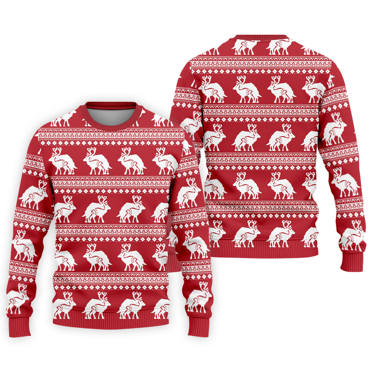 Reindeer Humping Seamless Pattern Golf Shirt, Christmas Golf Shirt, Golf Shirts For Men, Golf Gift For Men