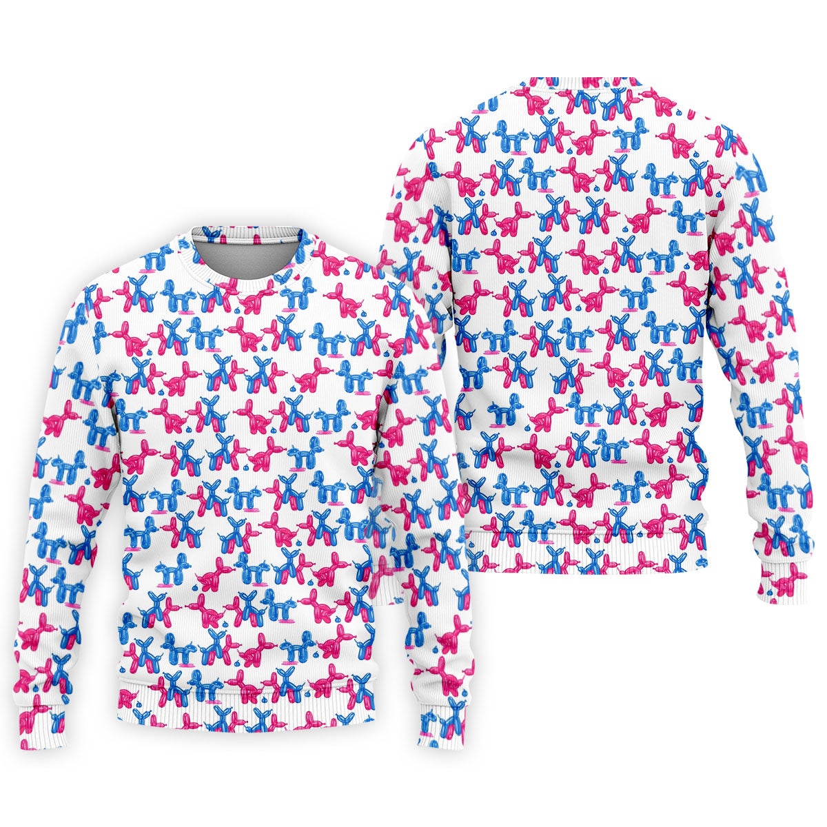 Funny Balloon Dog Pattern Golf Polo Shirt, Mens Golf Polo, Hawaiian Golf Shirt