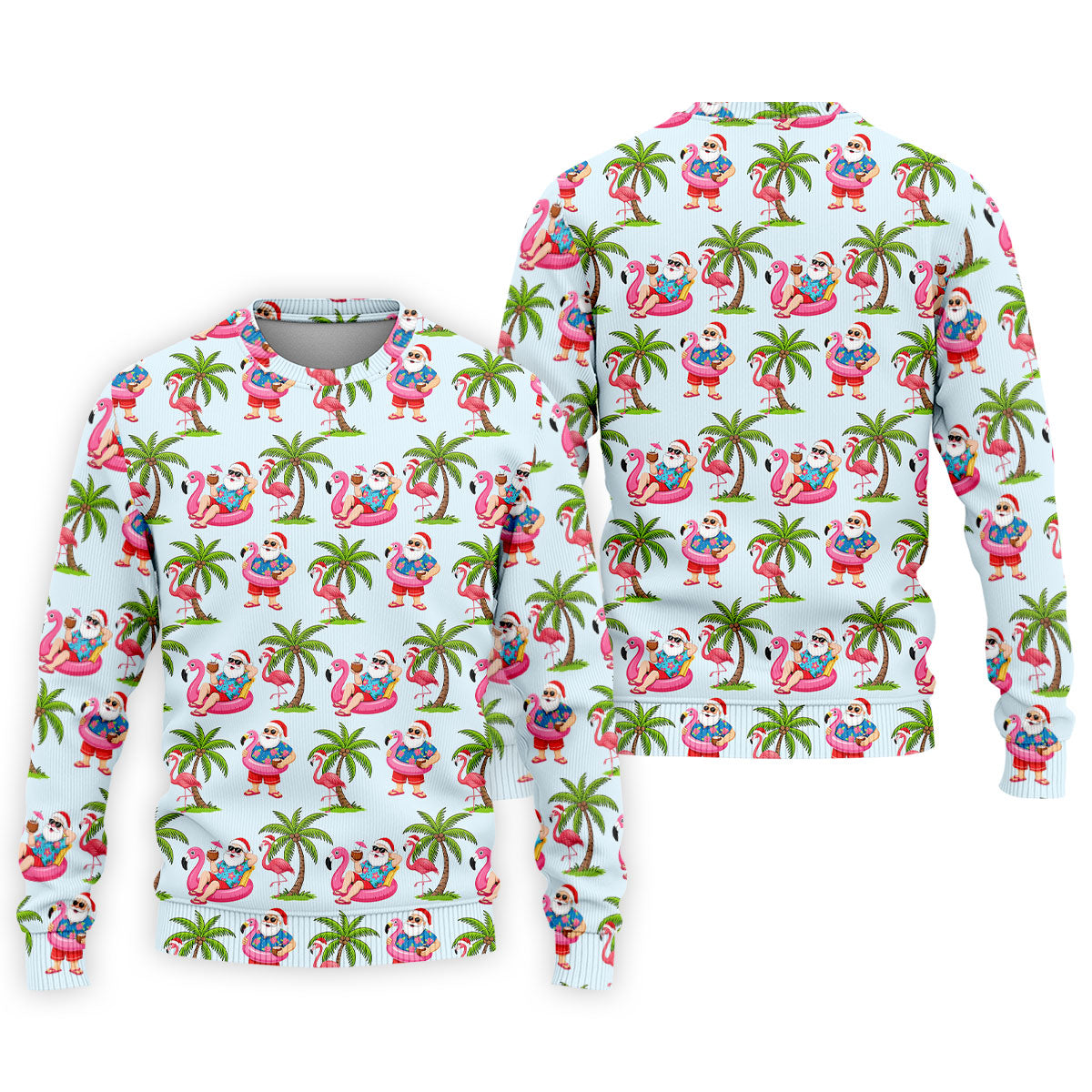 Flamingo Float Santa Christmas Golf Shirt, Men's Golf Shirt, Hawaiian Golf Shirt, Printed Golf Shirts