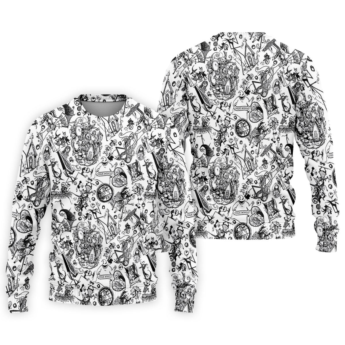 Doodle Horror Character Halloween Polo Shirt, Golf Polo For Men, Mens Golf Shirt