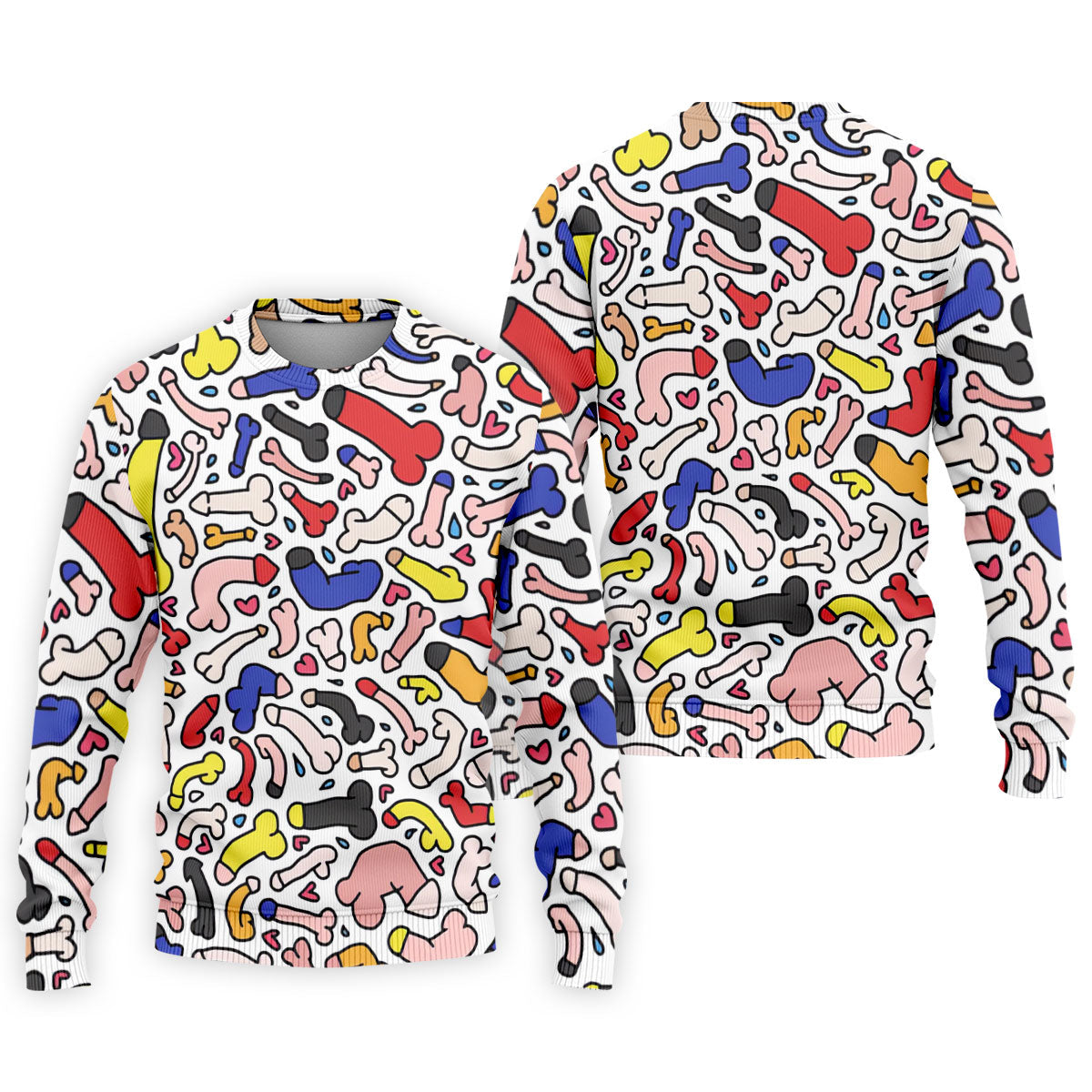 Funny Colorful Adult Doodle Pattern Polo Shirt, Mens Golf Polo, Golf Shirts For Men