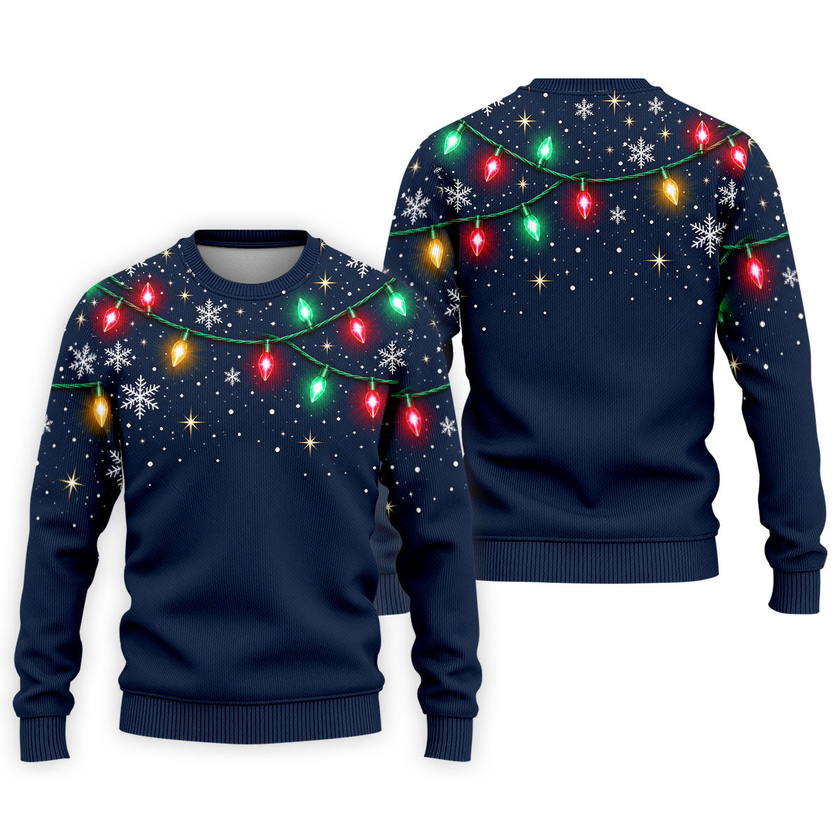 String Lights Snowflakes Christmas Golf Shirt, Mens Golf Shirts, Golf Apparel For Men