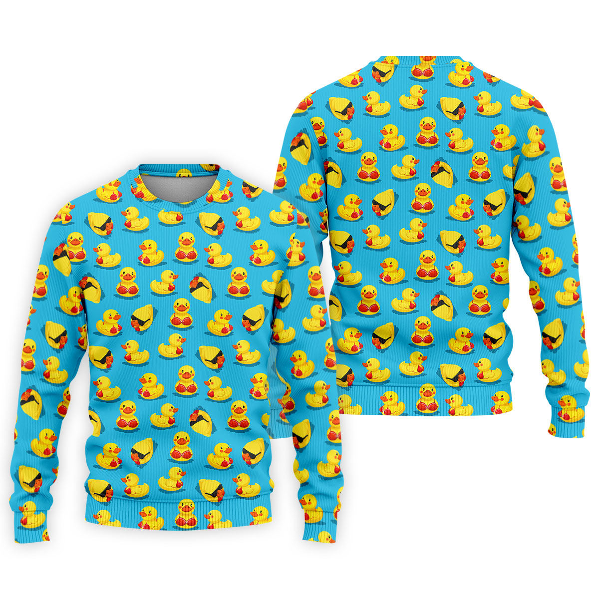 Funny Bikini Rubber Duck Golf Polo Shirt, Hawaiian Golf Shirt, Golf Polo Shirts For Men