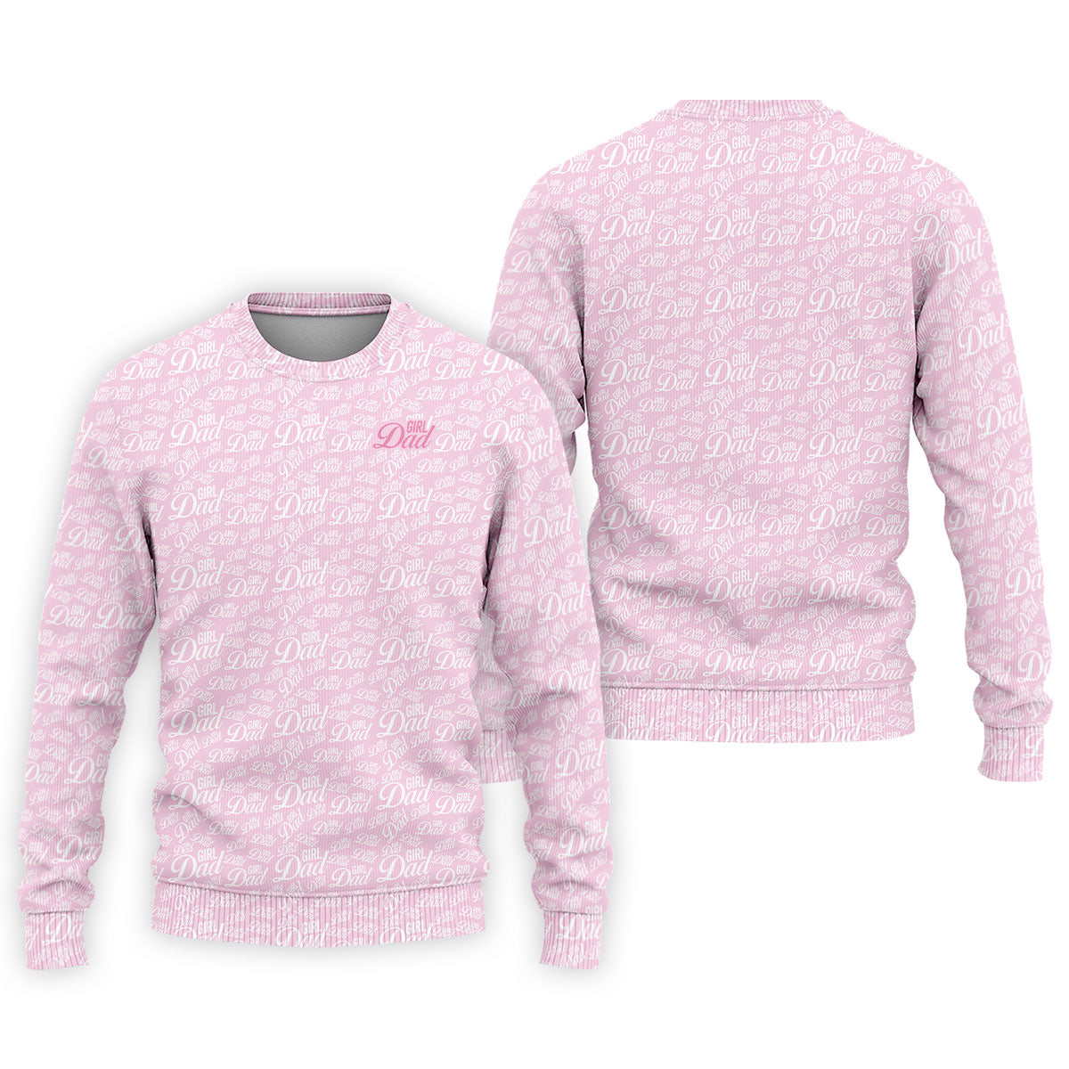Pink Girl Dad All Over Print Golf Polo Shirt, Golf Polo Shirts For Men, Mens Golf Apparel