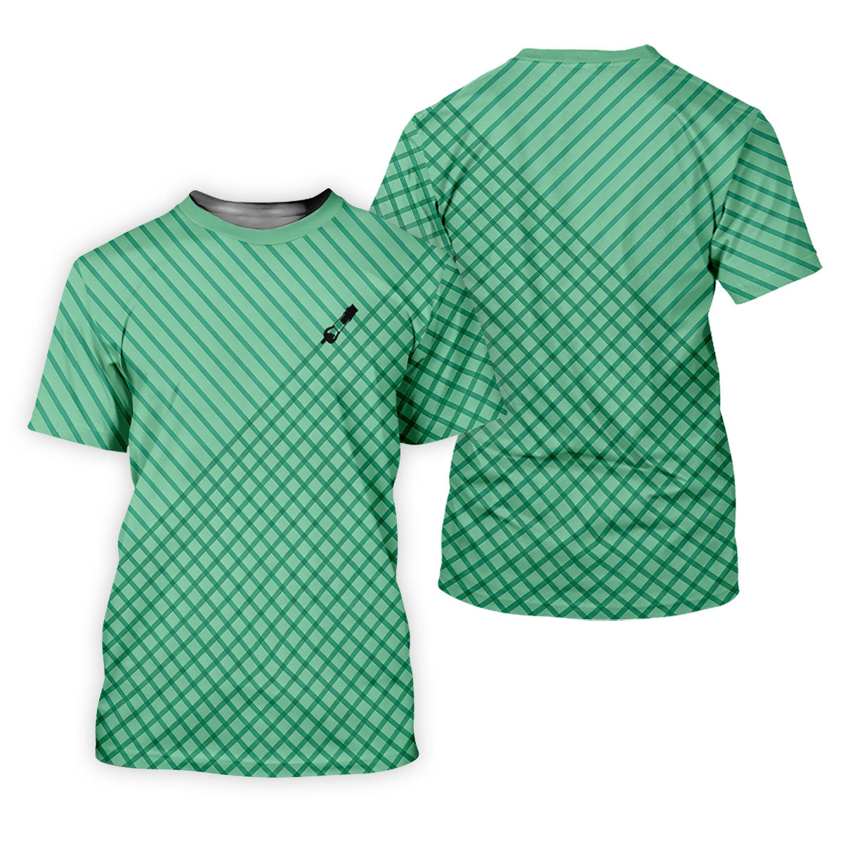 Turf Dad Lawn Mower Logo Cross Pattern Father's Day Golf Shirt, Dad Golf Shirt, Golf Gift For Dad