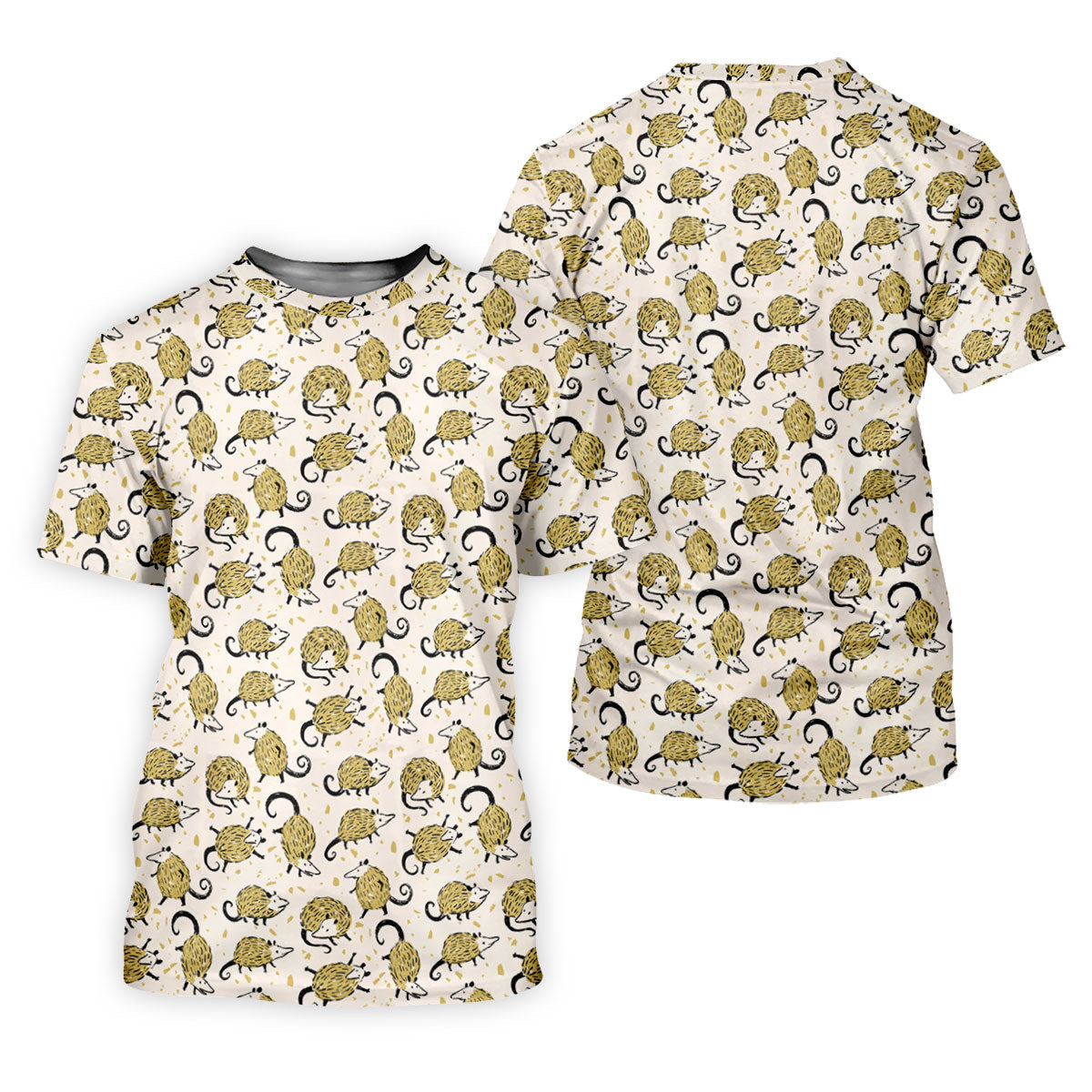 Cute Opossum Seamless Pattern Ladies Golf Tops, Golf Shirt For Women, Ladies Golf Shirts