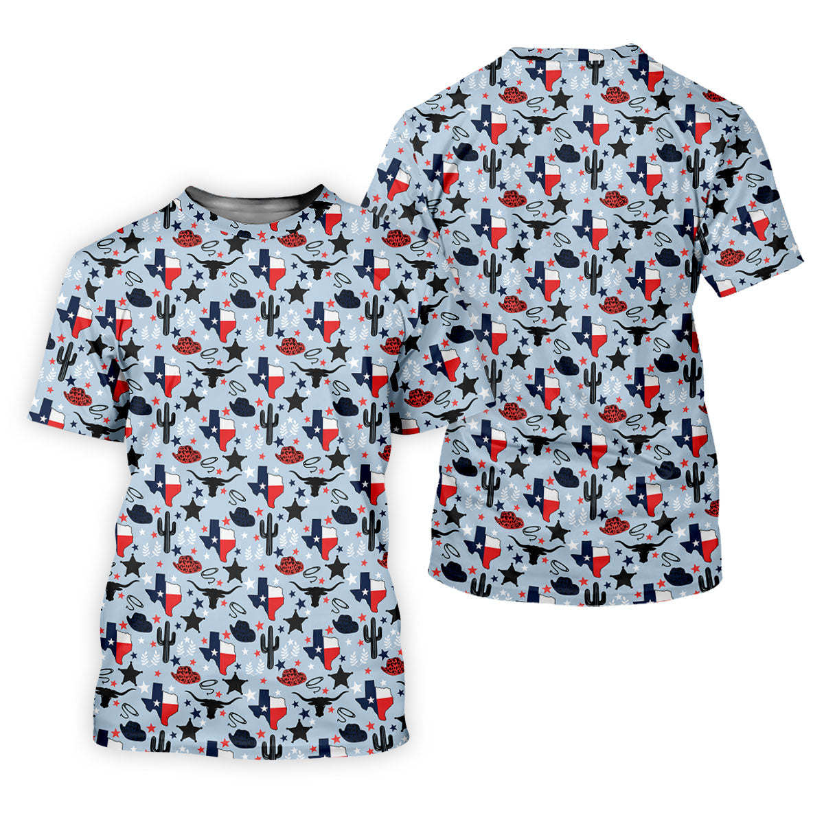 Texas Western Pattern Golf Polo Shirt, Printed Golf Shirts, Golf Polo Shirts For Men
