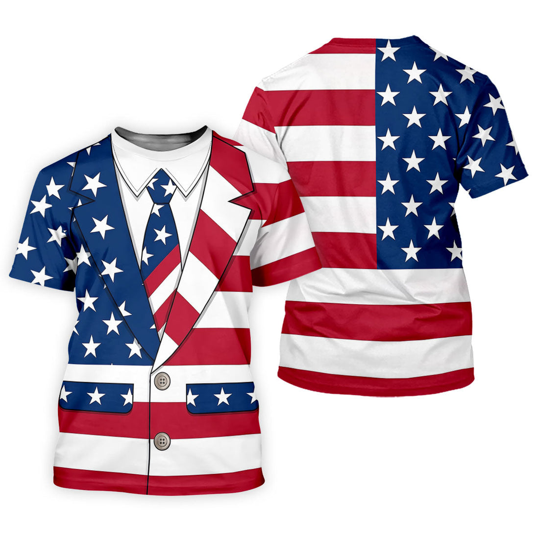 US Flag Tuxedo Costume Patriotic 4th Of July Golf Shirt, 250 Years Polo Shirts For Men