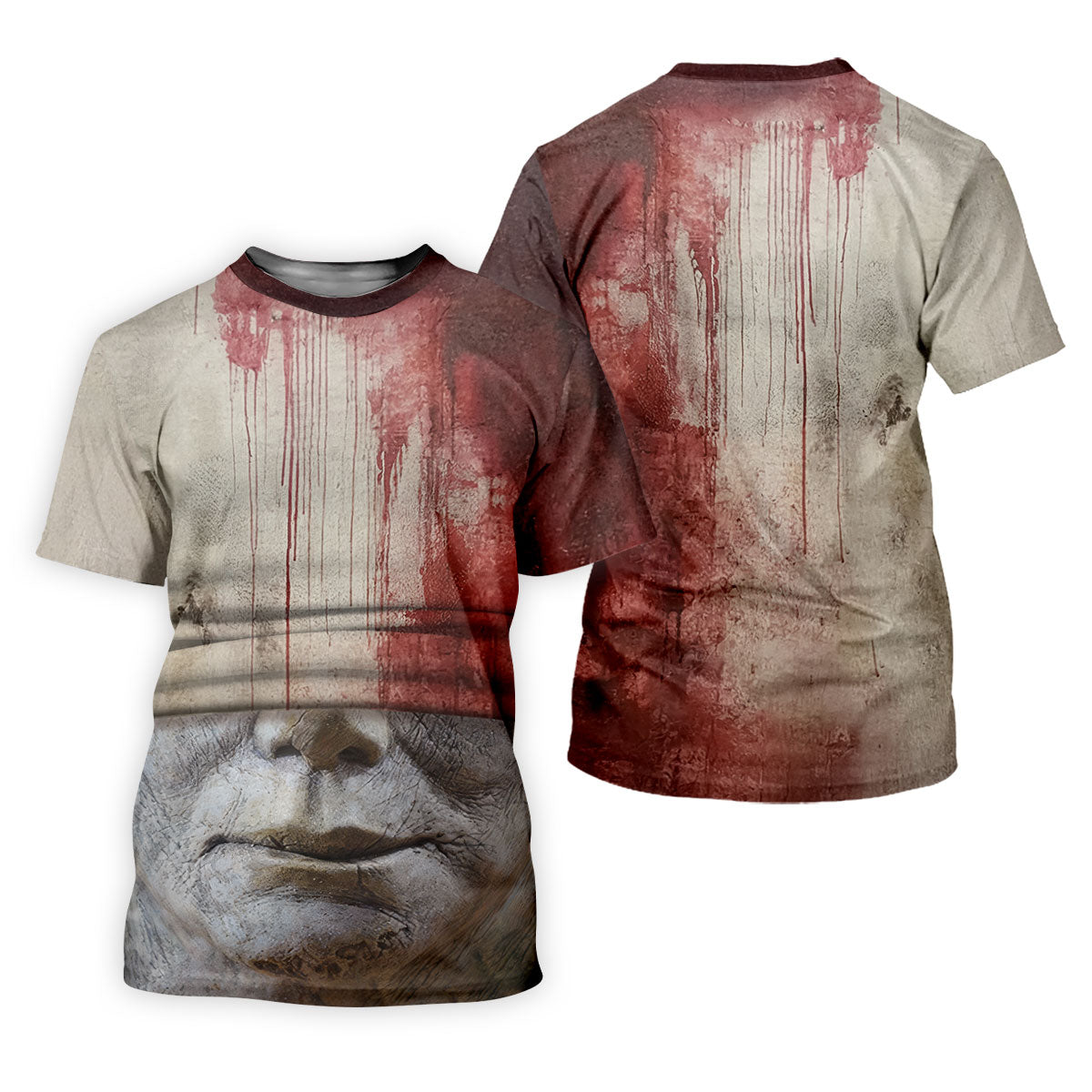 Blood Pale Mask Horror Character Halloween Polo Shirt, Men's Golf Shirt, Mens Golf Shirts