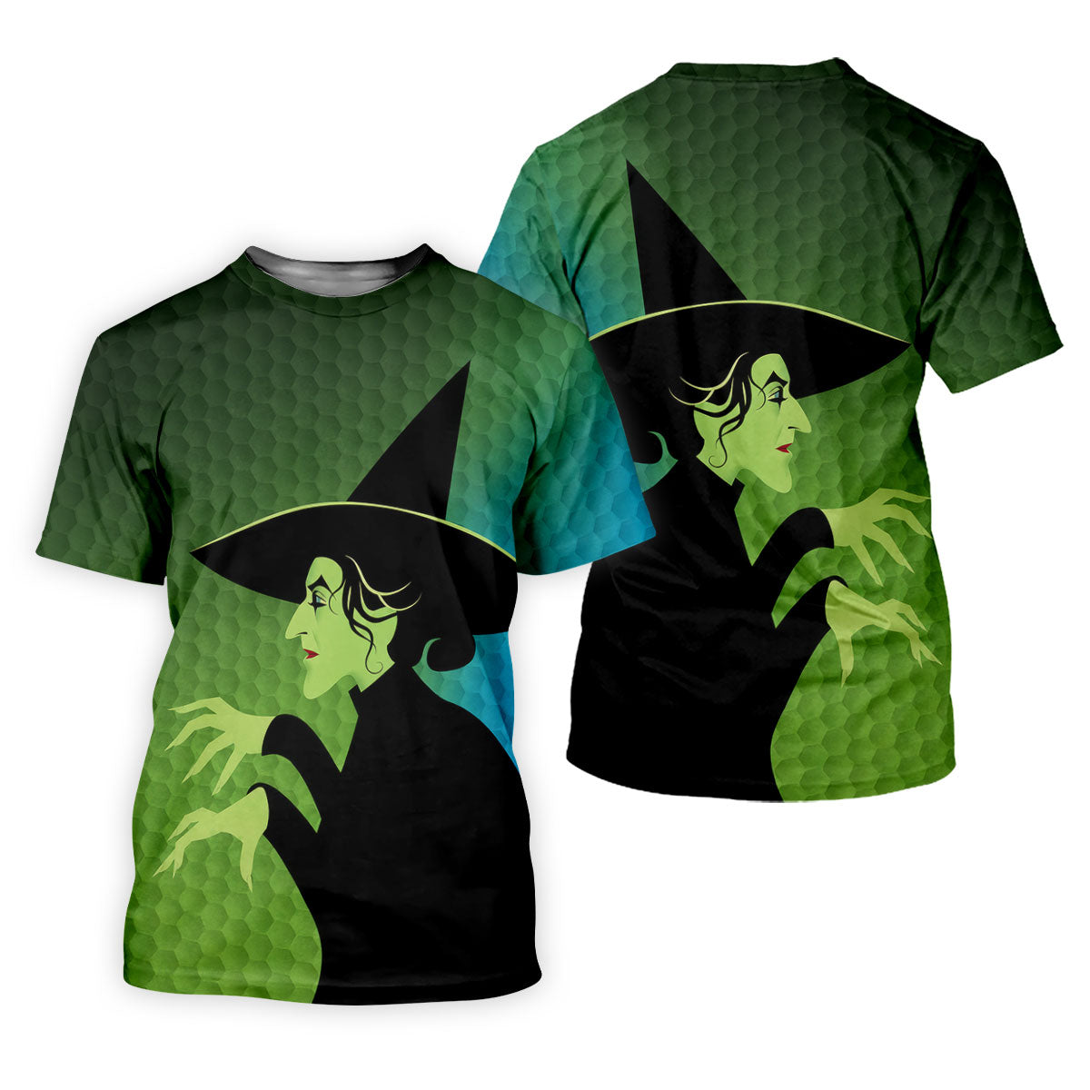 Green Witch Horror Character Halloween Golf Polo Shirt, Witch Costume Shirt, Golf Shirts For Women