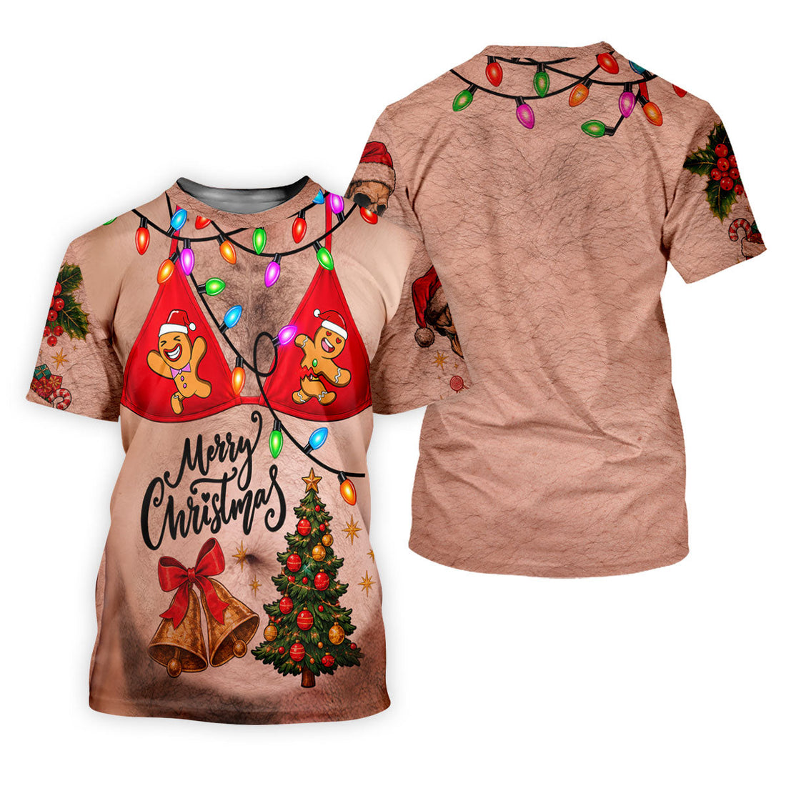 Merry Christmas Gingerbread Bra Polo Shirt, Ladies Golf Shirts, Golf Tops For Women