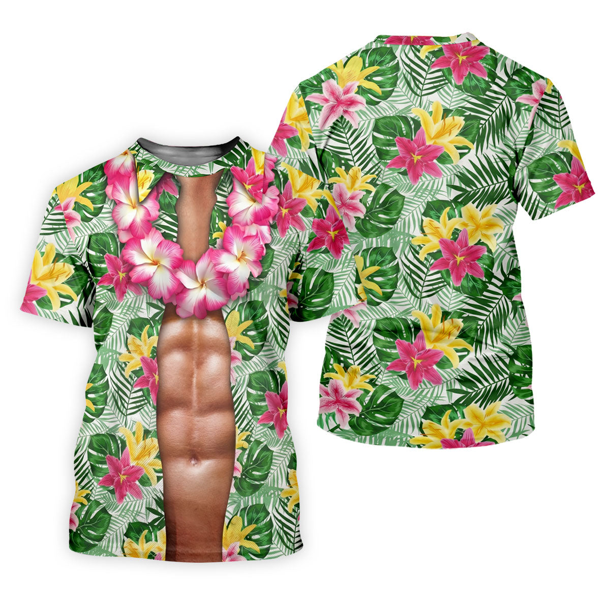Muscle Costume Hawaiian Golf Shirt, Men's Funny Golf Shirts, Polo Shirts For Men