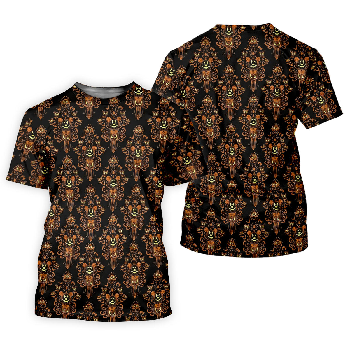 Haunted Face Wallpaper Halloween Golf Polo Shirt, Golf Polo For Men, Golf Apparel Shirt
