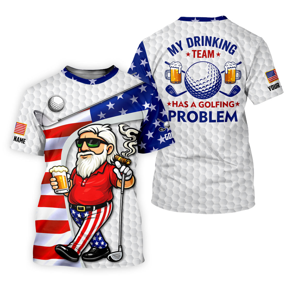 My Drinking Team Has A Golfing Problem Funny 4th Of July Golf Shirt, 250 Years Golf Shirt For Women