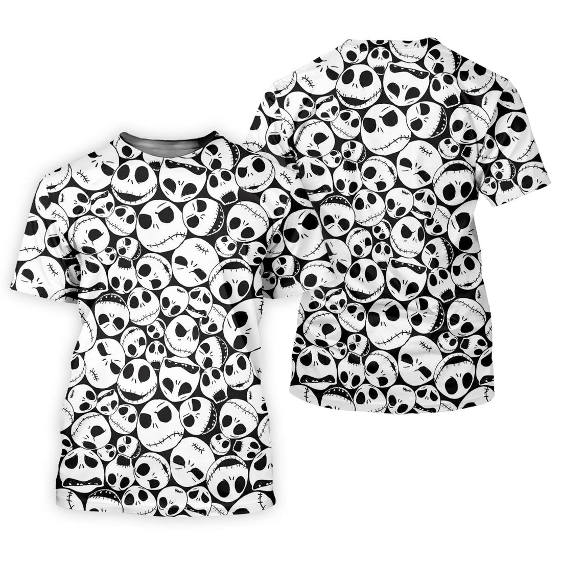 Horror Character Skull Face All Over Golf Polo Shirt, Women's Golf Apparel, Golf Shirts For Women