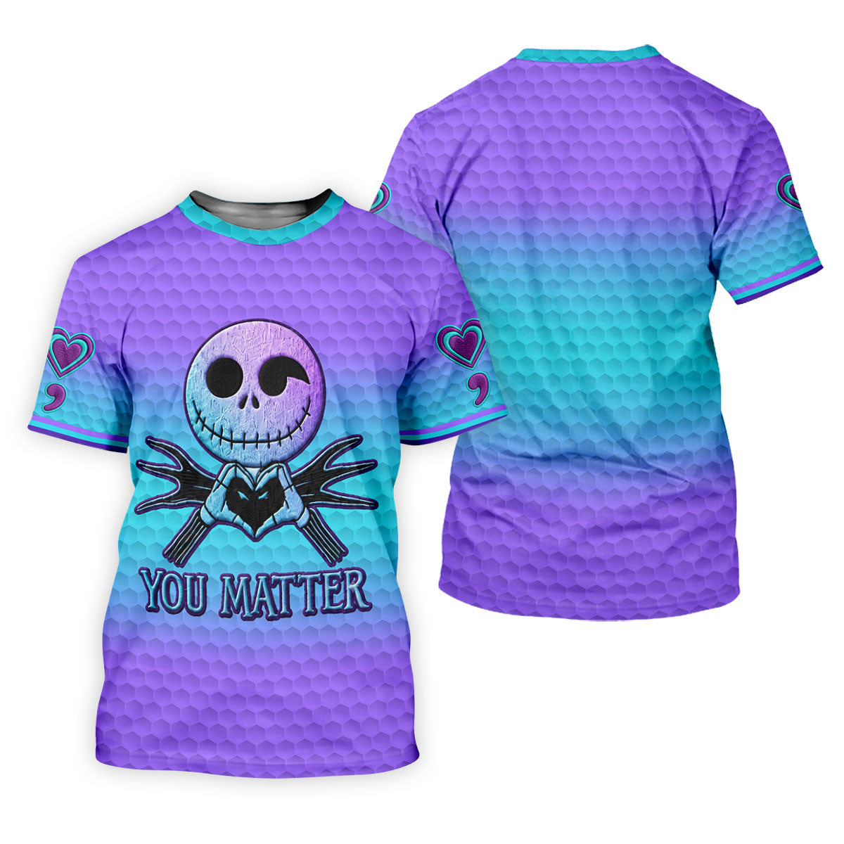You Matter Suicide Prevention Skeleton Heart Hand Polo Shirts For Men, Mens Golf Polo