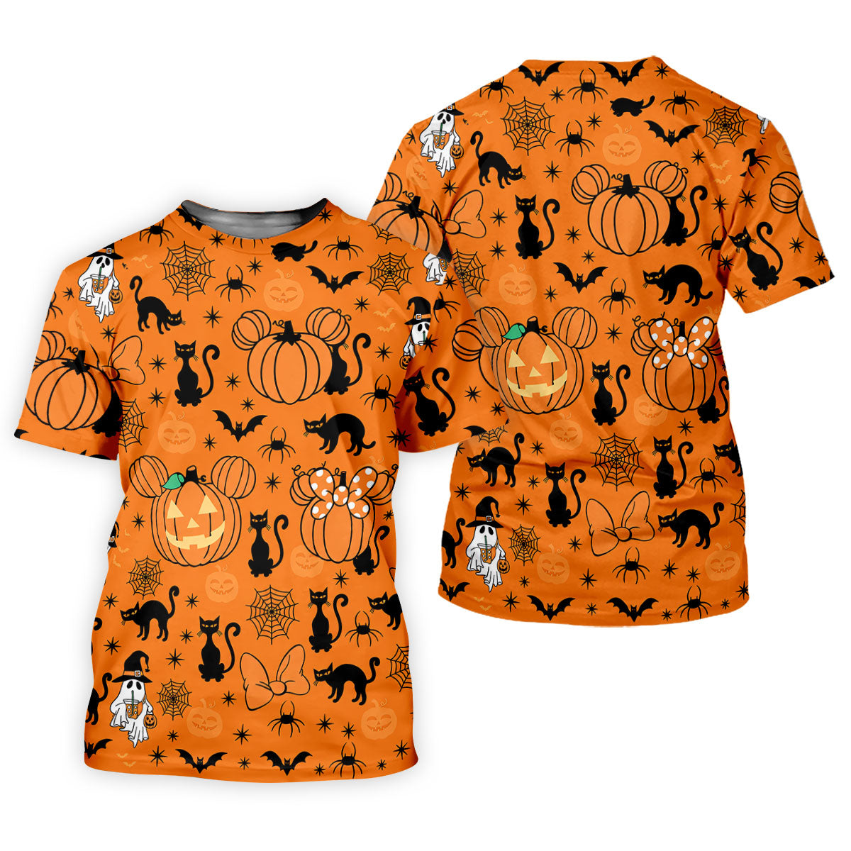 Black Cat and Pumpkin Halloween Polo Shirt, Golf Polo Apparel, Womens Golf Outfit