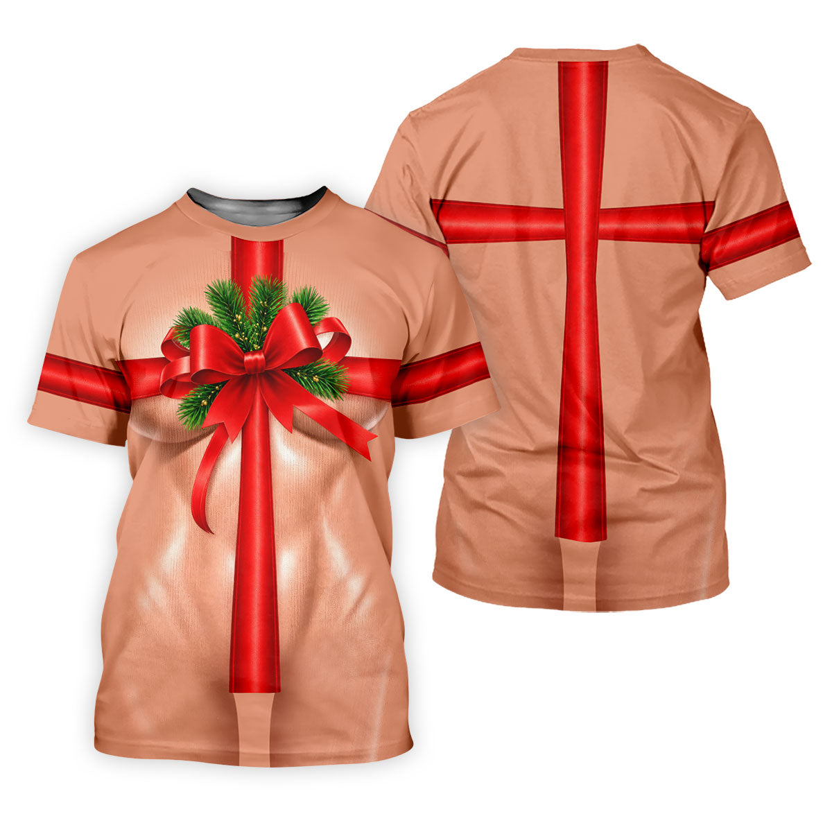 Christmas Red Bow Gift Golf Polo Shirt, Ladies Golf Shirts, Golf Shirts For Women