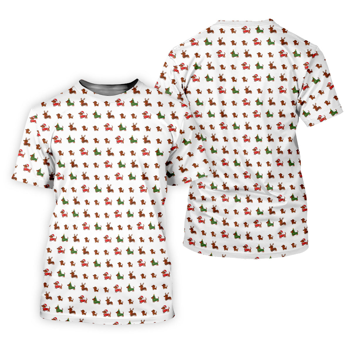 Christmas Dachshund Golf Tops For Men, Christmas Golf Shirt, Polo Shirts For Men, Golf Shirts For Men
