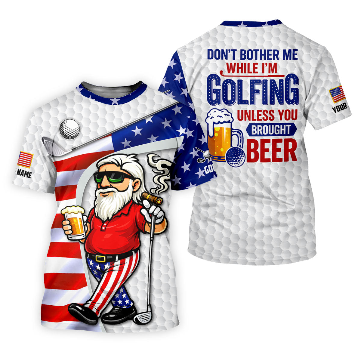 Don't Bother Me While I'm Golfing Golf And Beer 4th Of July Golf Shirt, 250 Years Golf Shirt For Women