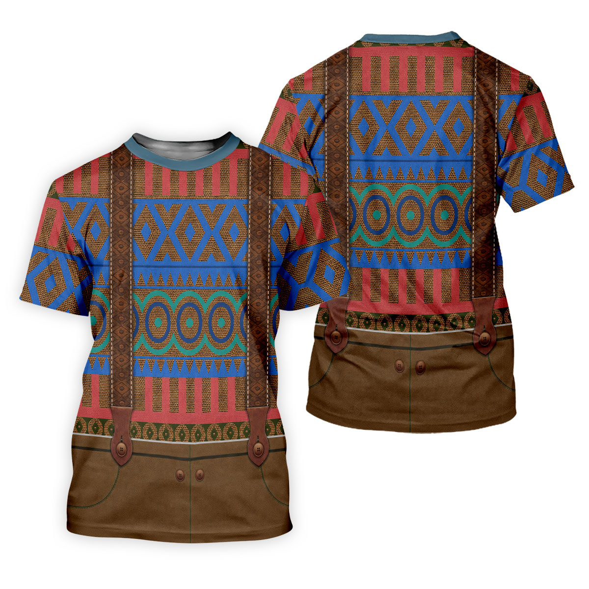 Tribal Suspender Pattern Halloween Golf Polo Shirt, Golf Polo Shirts For Men, Hawaiian Golf Shirt