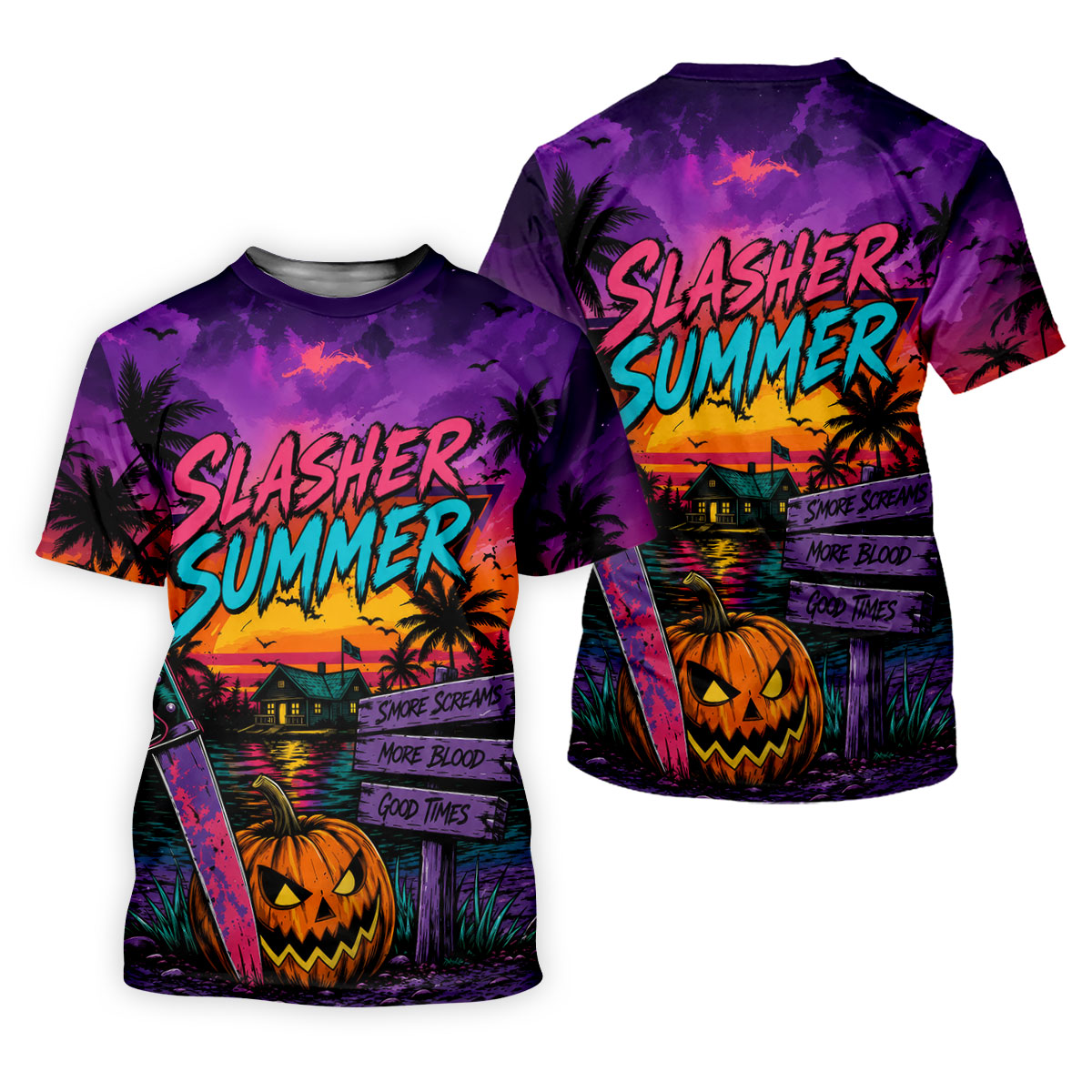 Slasher Summer Halloween Golf Shirt, Golf Shirts For Women, Printed Golf Shirt