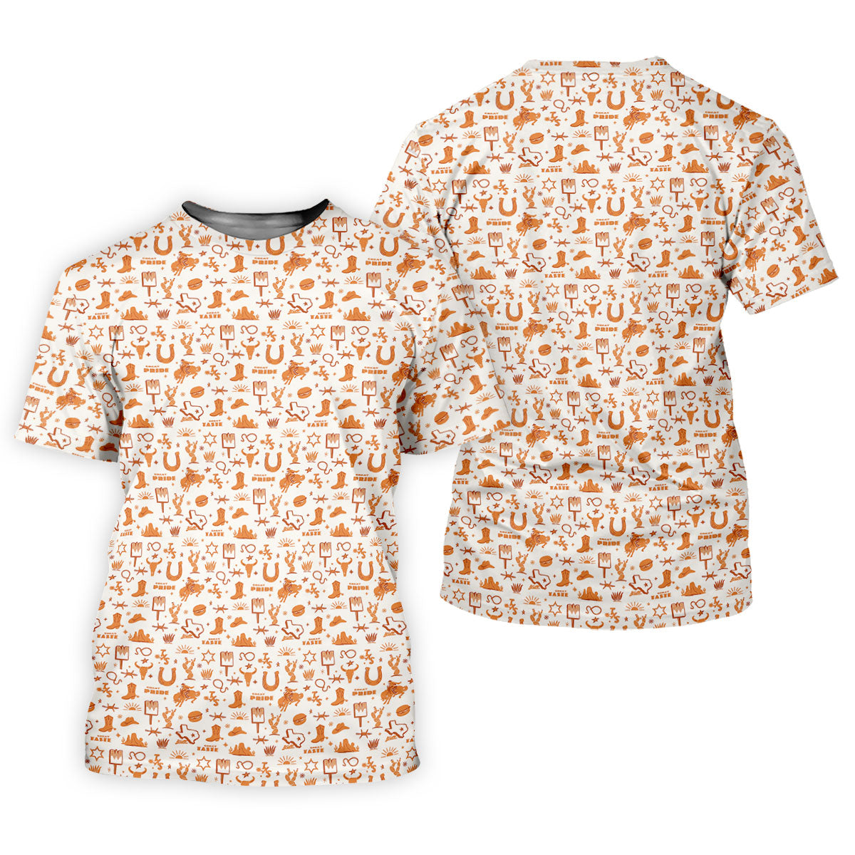 Texas Cowboy Western Pattern Golf Polo Shirt, Ladies Golf Shirts, Hawaiian Golf Shirt