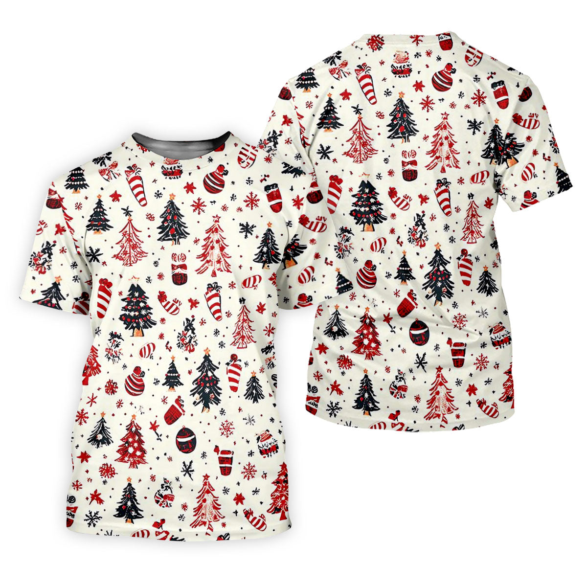 Candy Canes Christmas Tree Golf Tops For Men, Christmas Golf Shirt, Golf Shirts For Men, Polo For Men