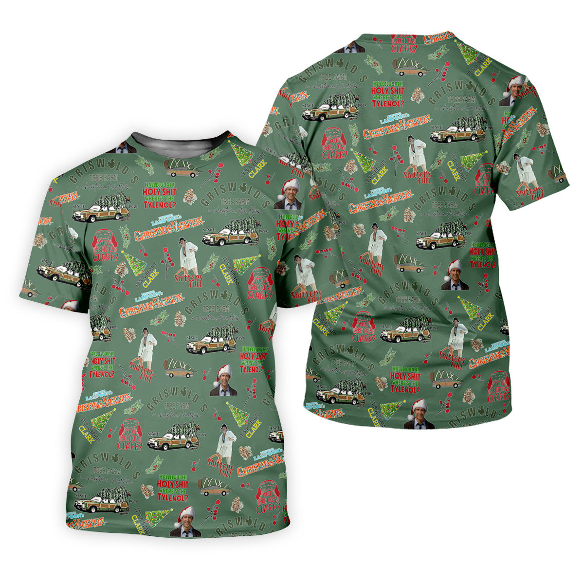 Tree Farm Moss Green Christmas Golf Shirt, Men's Funny Golf Shirts, Polo Shirts For Men