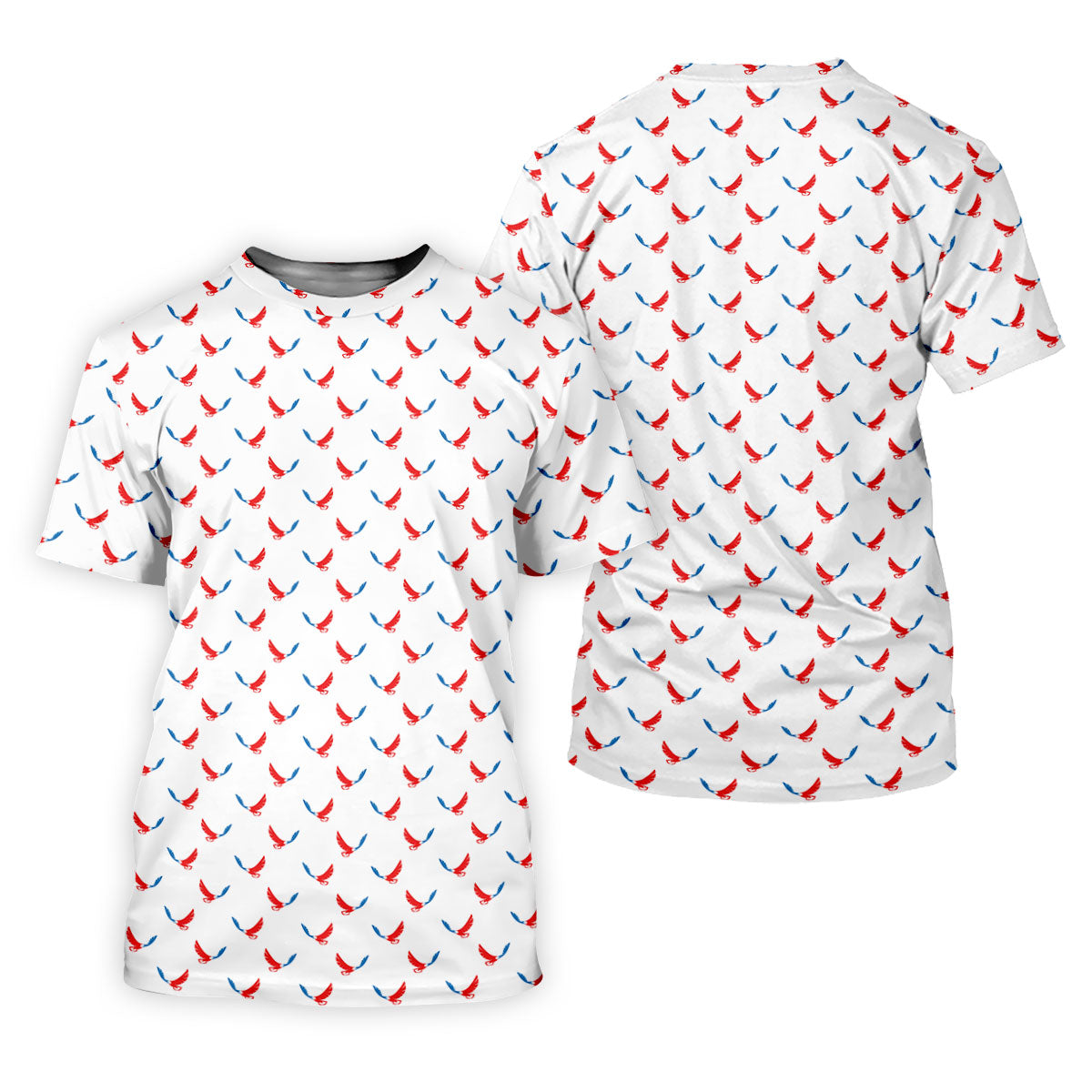Red White Blue Eagle White Golf Shirt, 4th Of July Golf Shirt, 250th Anniversary Patriotic Golf Shirts For Men