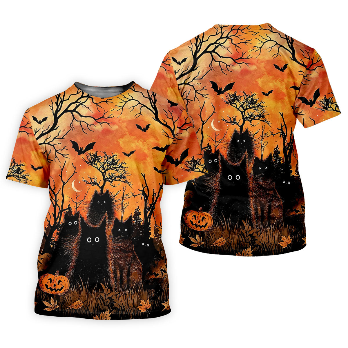 Spooky Black Cat Halloween Golf Polo Shirt, Women's Golf Polo, Ladies Golf Shirts