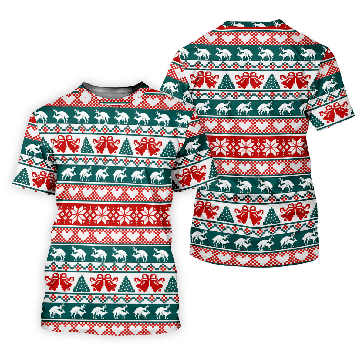 Christmas Reindeer Bells Snowflake Golf Polo Shirt, Women’s Golf Apparel, Ladies Golf Top
