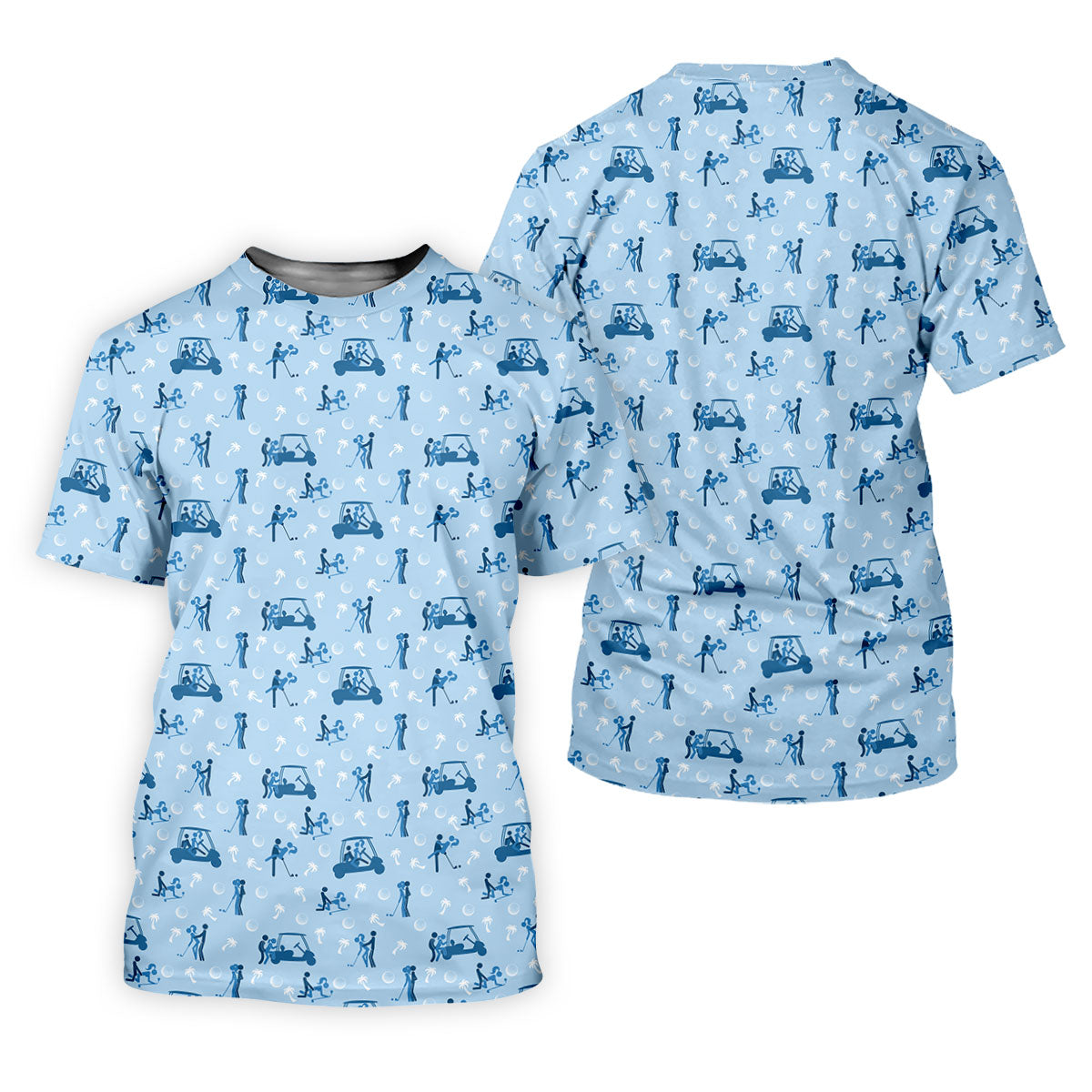 Naughty Couple Stick Figure Blue Funny Golf Shirt, Adult Humor Polo Shirts For Men, Golf Shirts For Men