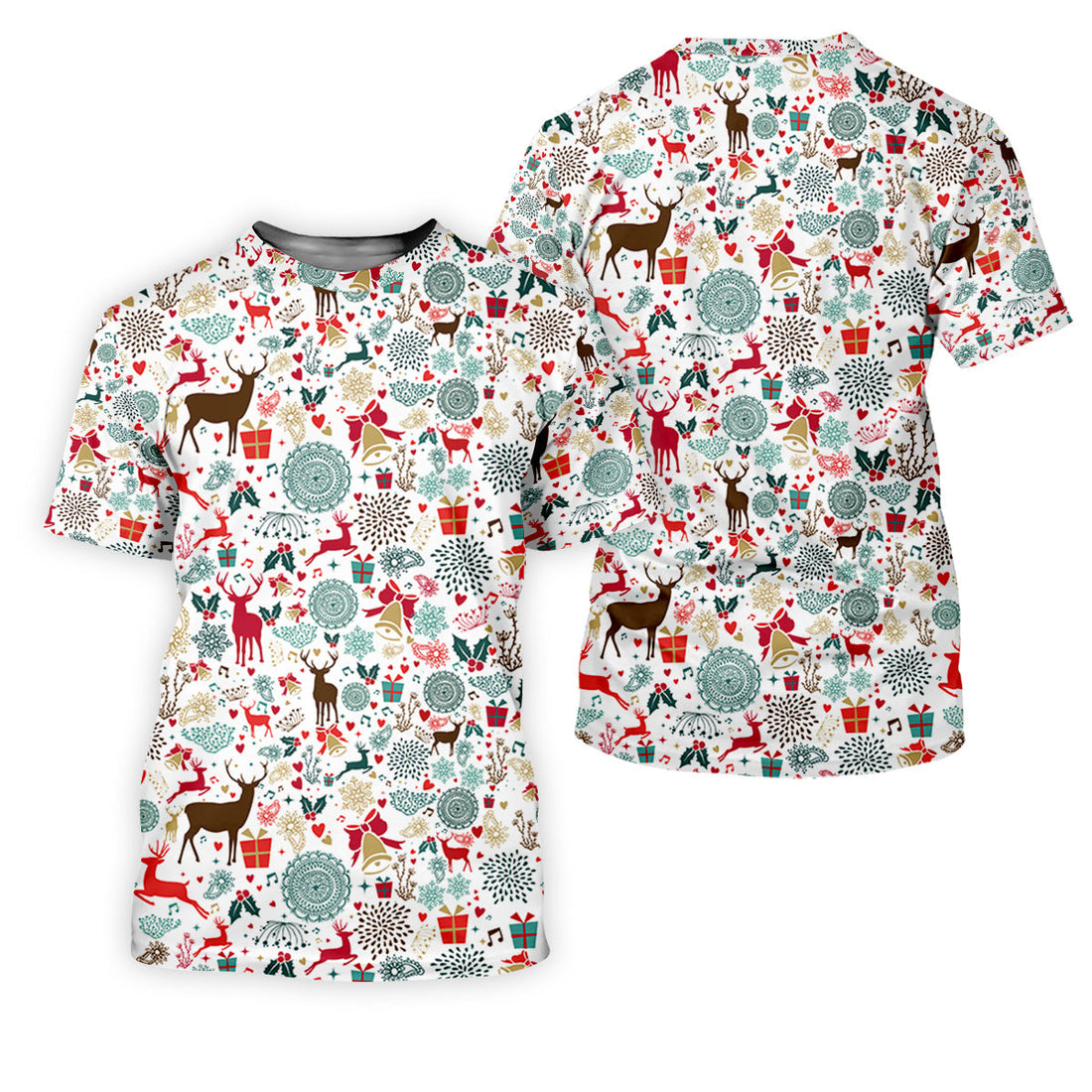 Vintage Reindeer White Christmas Golf Tops For Men, Gift Christmas Golf Shirt Polos, Men Golf Apparel