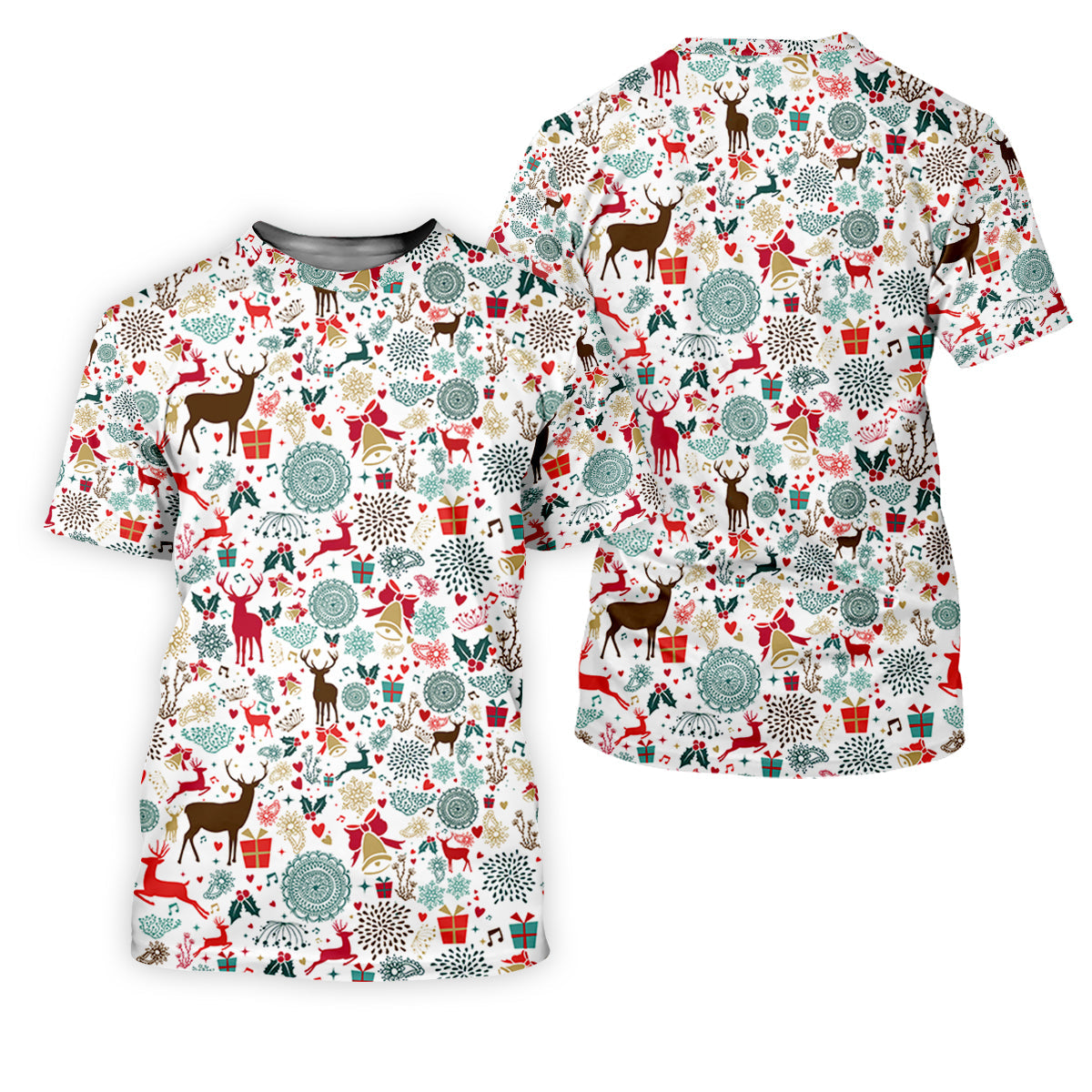 Vintage Reindeer White Christmas Golf Tops For Men, Gift Christmas Golf Shirt Polos, Men Golf Apparel
