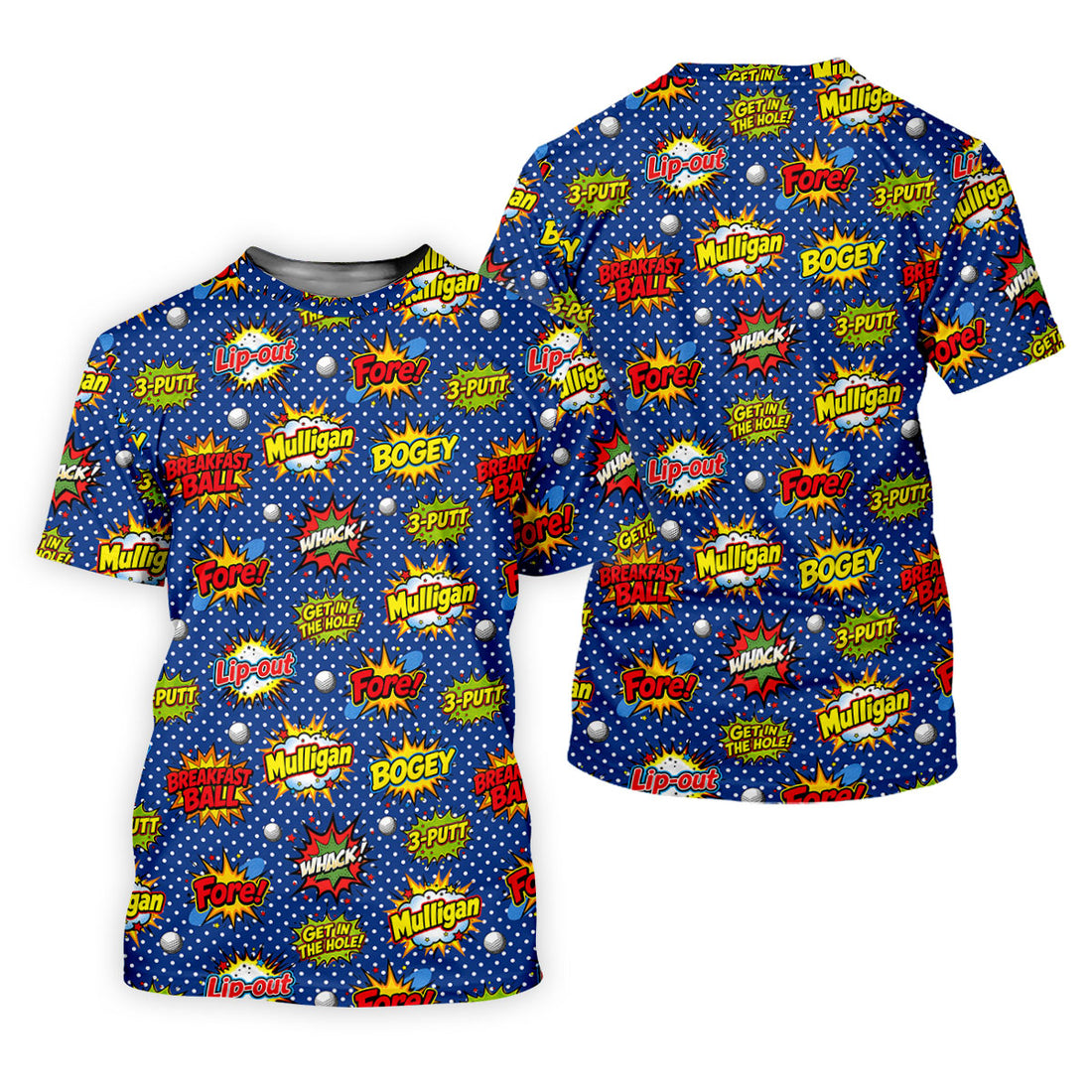 Funny Comic Pop Art Golf Shirt, Hawaiian Golf Shirt, Golf Shirts For Men