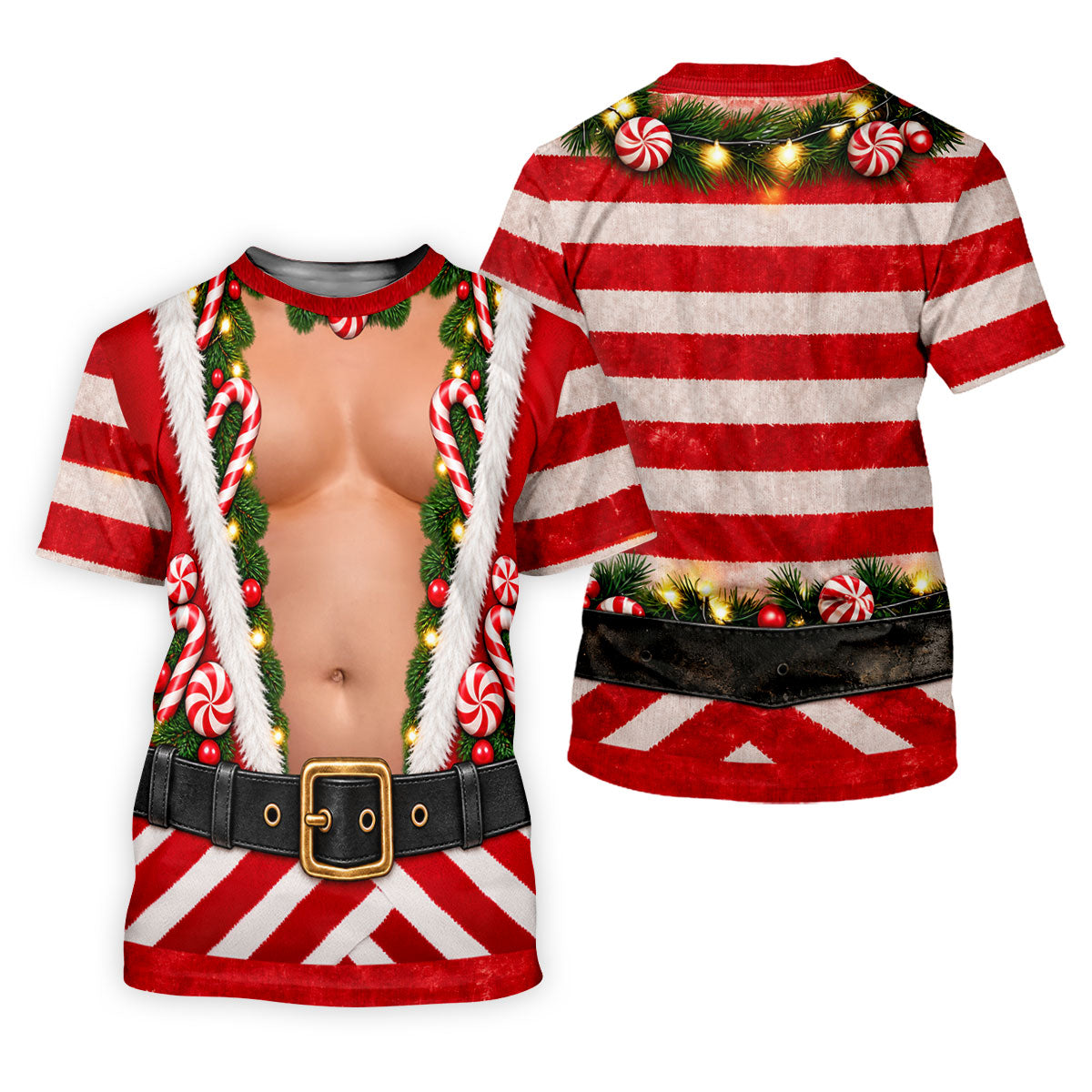 Christmas Candy Cane Santa Suit Polo Shirt, Ladies Golf Top, Women’s Golf Apparel
