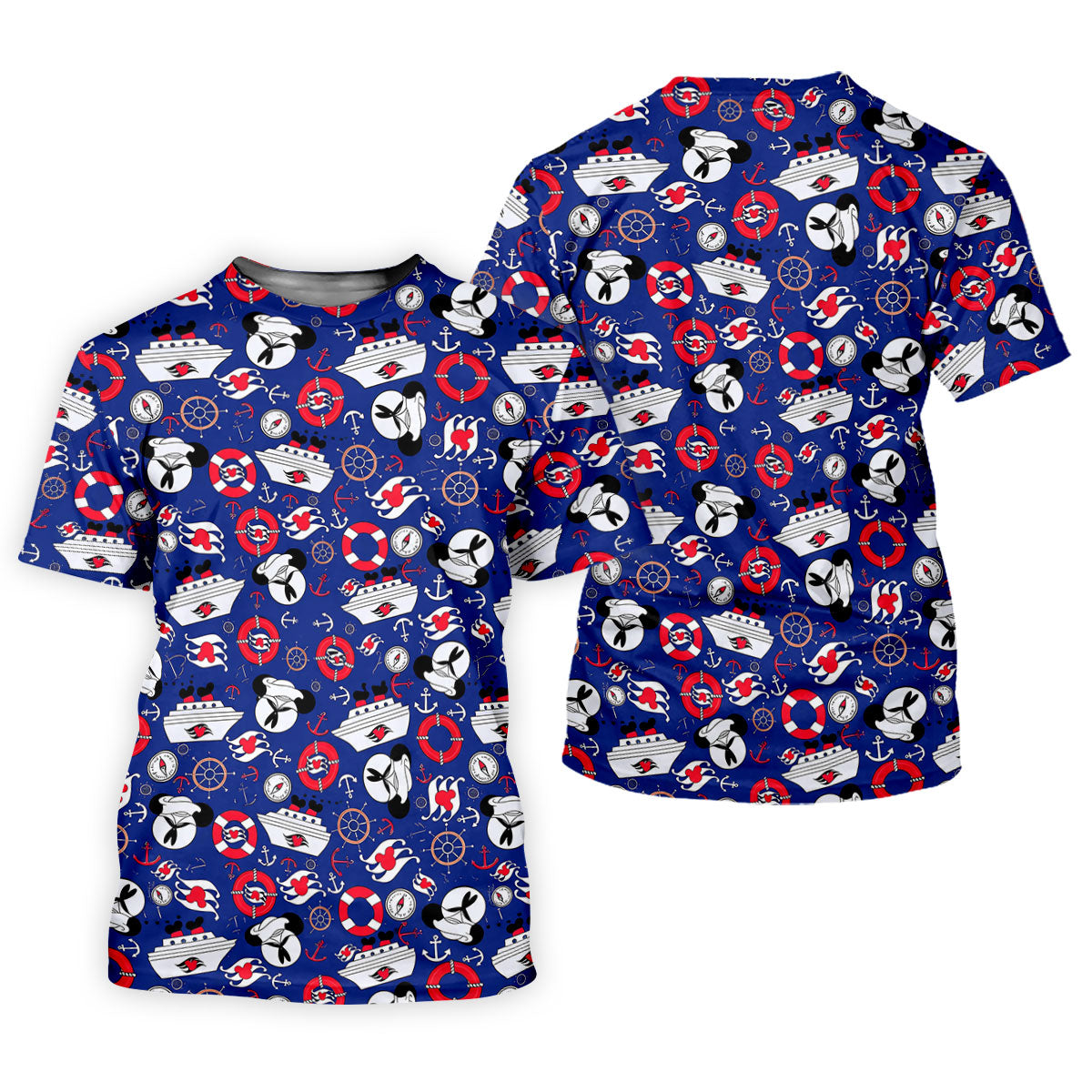 Nautical Cruise Pattern Golf Polo Shirt, Women's Golf Apparel, Printed Golf Shirt