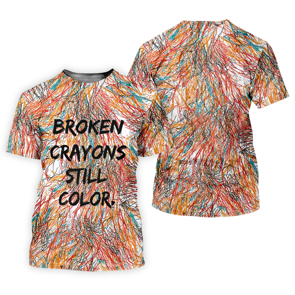 Broken Crayons Still Color Abstract Golf Polo Shirt, Ladies Golf Shirt, Womens Golf Tops