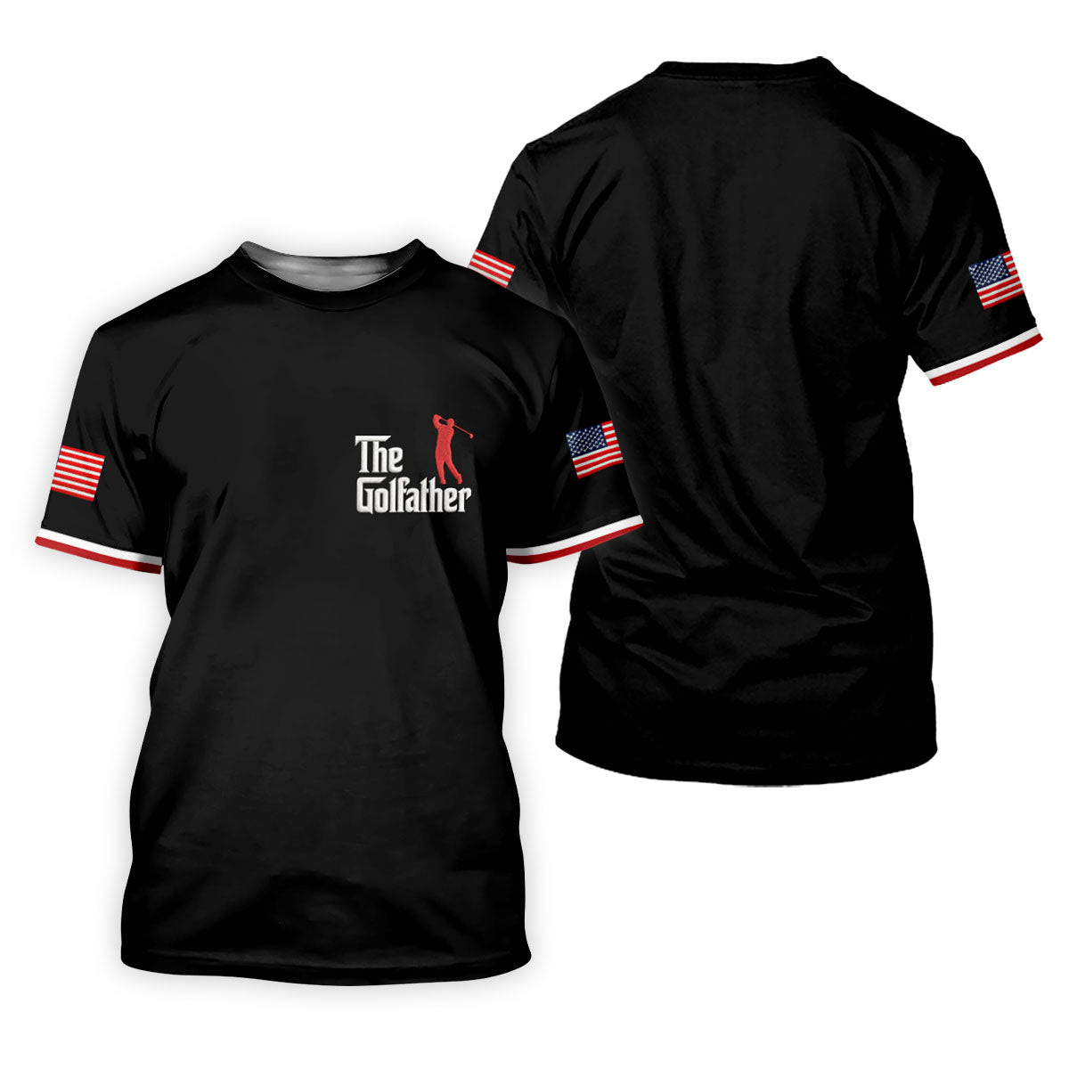 The Golfather Father's Day Golf Shirt, Men's Funny Golf Shirts, Golf Gift For Dad